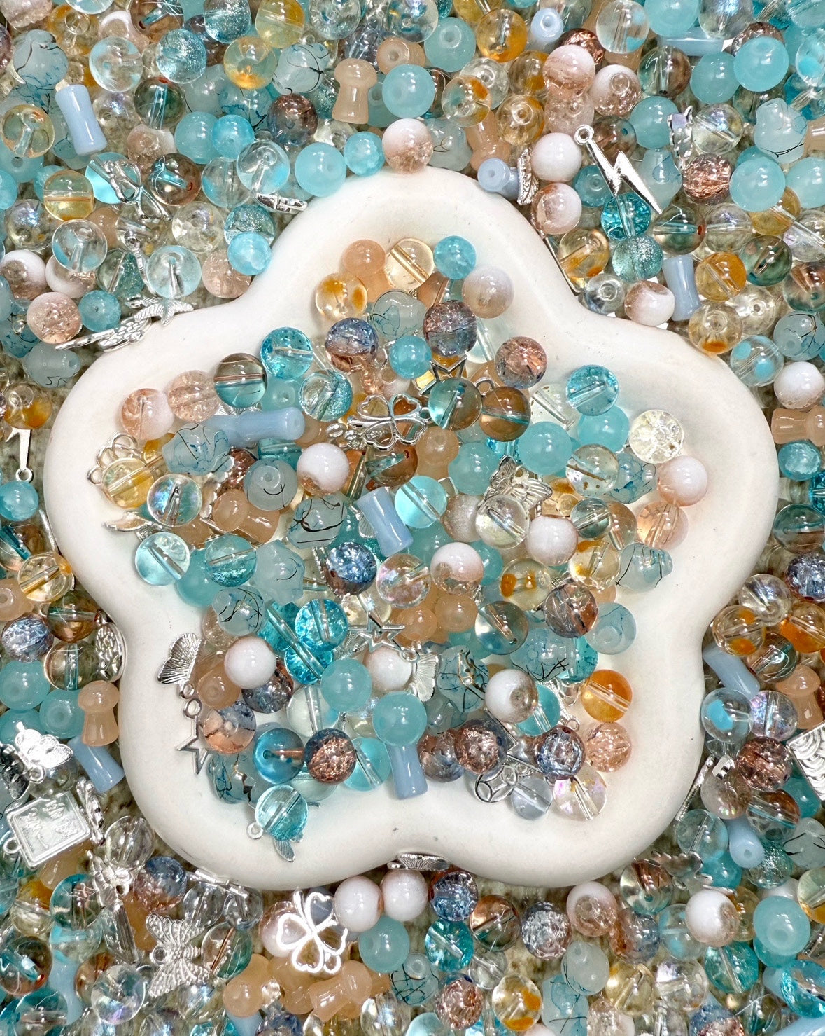 【BEADS PARTY 1】20% OFF Dainty Dreamy 8mm-10mm glass beads, all colors and themes