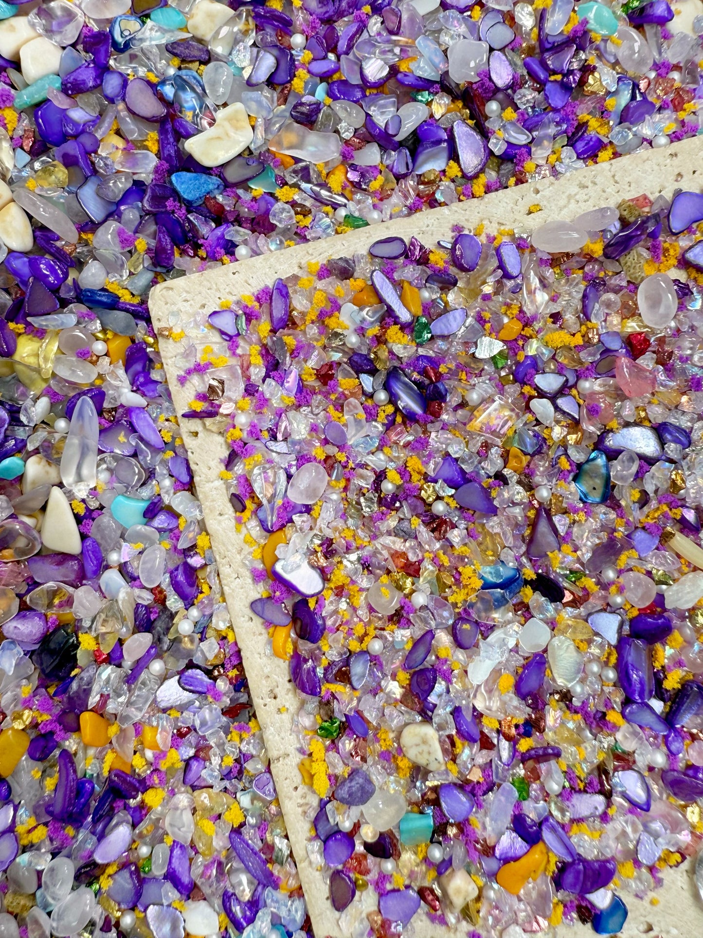 【Crystal Sandi】DIY crushed crystal/shell gravels DIY Nail materials, resin making or display