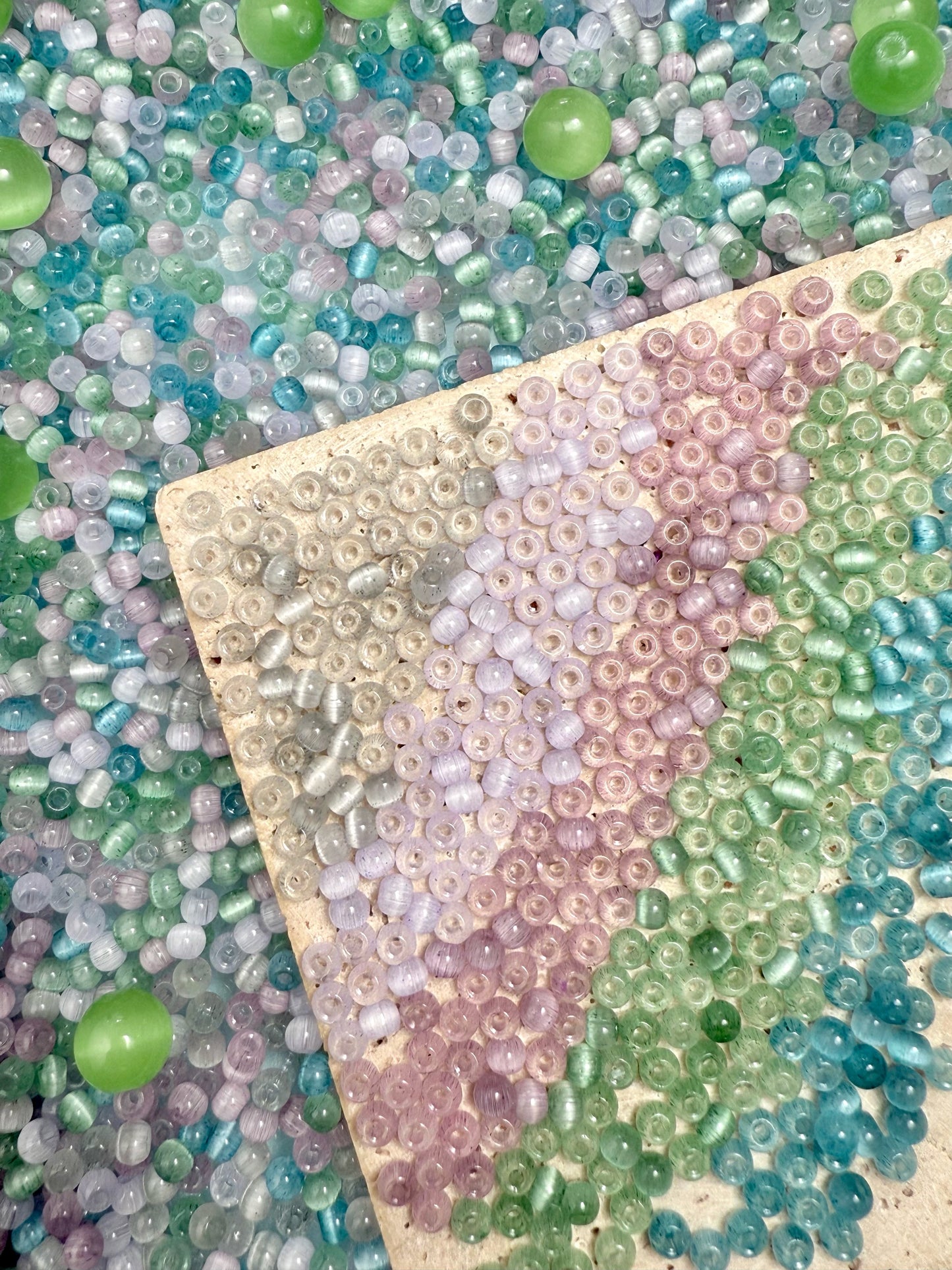 A001.NEW【Mini Cats Eye 2】special-shape glass cats-eye seed beads mix, earring, bracelet, necklace, keychain