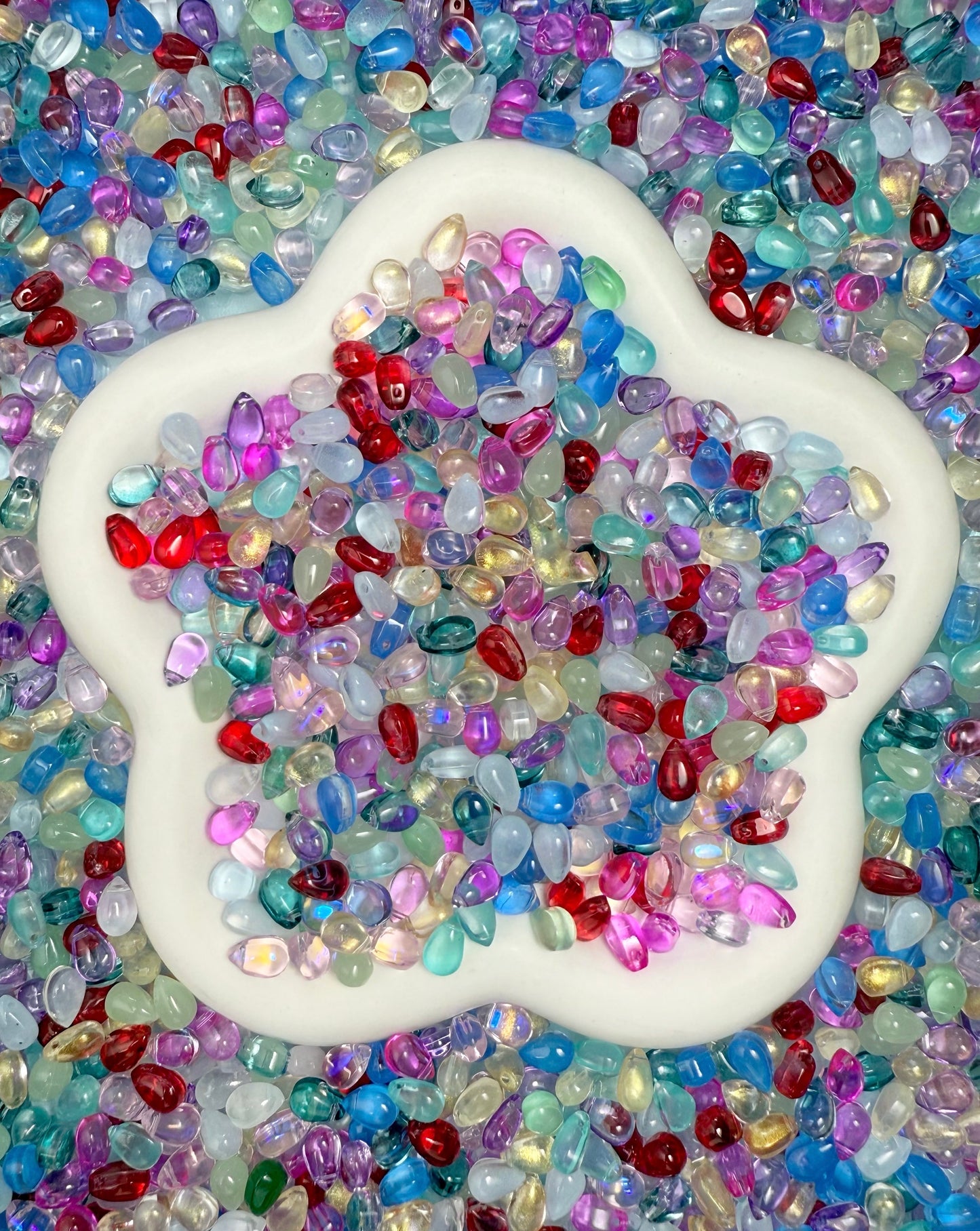 【Icy House】Mini breloques en verre exquises de toutes les couleurs mélangées, fournitures pour bracelets/porte-clés