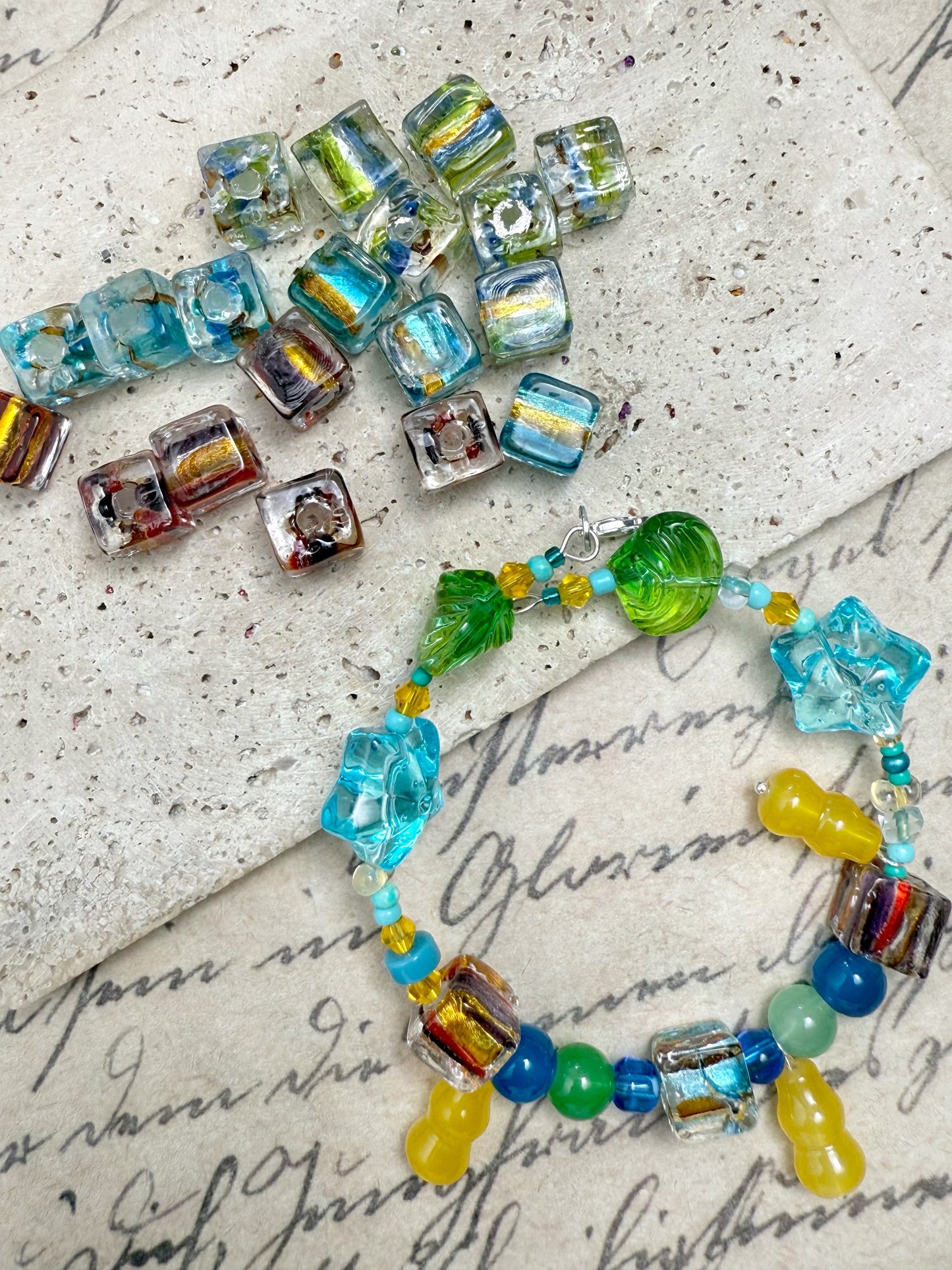 【Glass Treasure Bag】Exquisite charms with different themes, for bracelet/keychain/necklaces diy