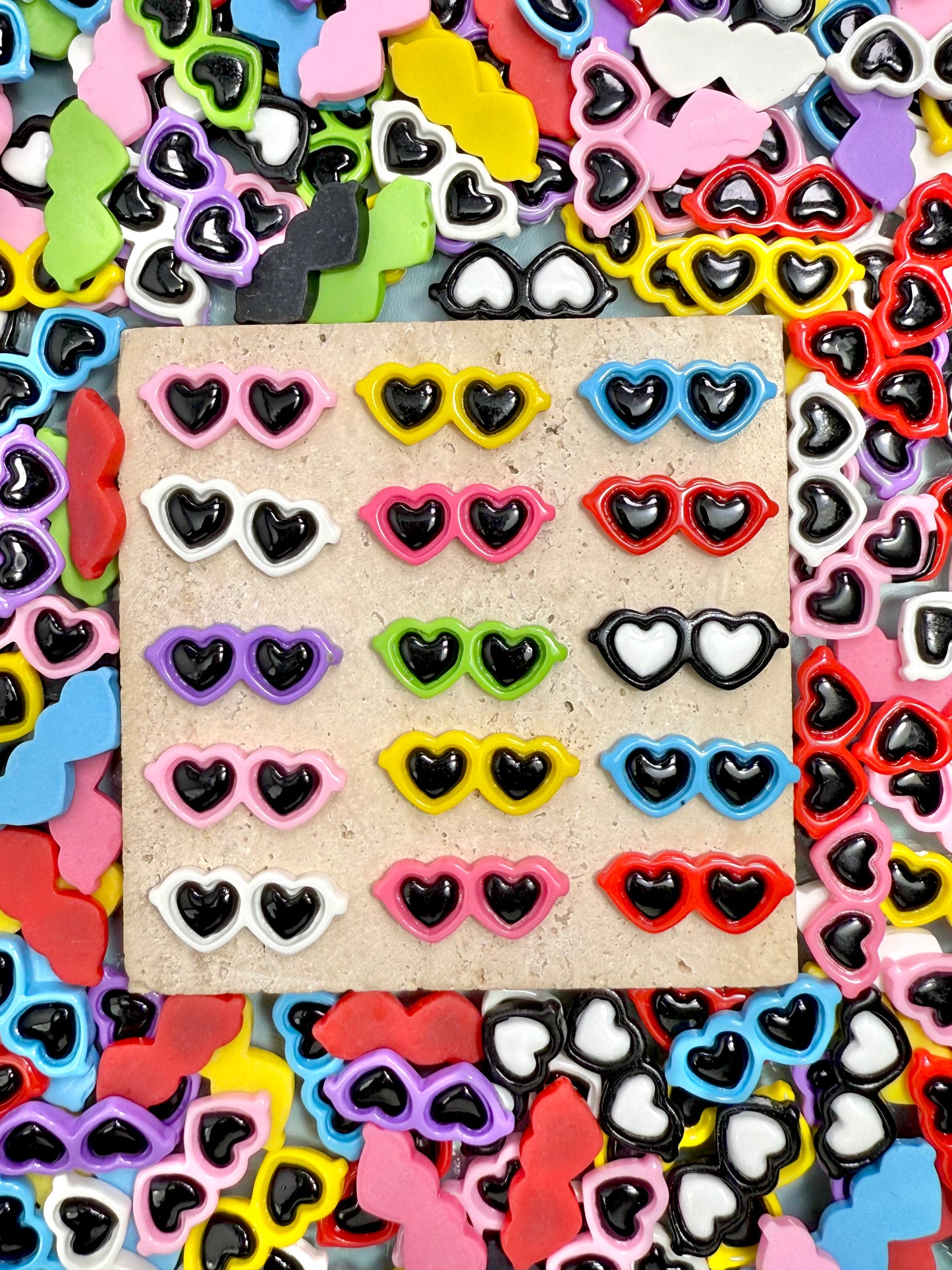 A001.NEW【Summer Vibe】lunettes de soleil colorées et cool, porte-clés/boucles d'oreilles/artisanat DIY