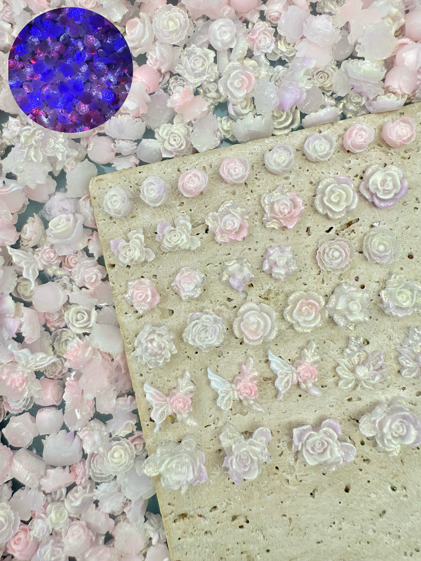 【Hothouse Flower】soft luminous resin mix,  Nail art/Craft supplies