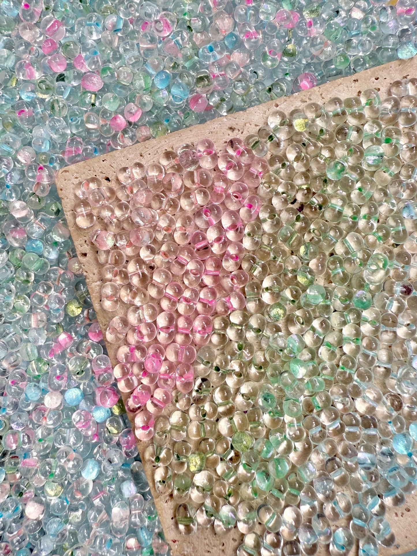 【Watery Peanuts】6mm glass peanuts mix, earring, bracelet, necklace, keychain