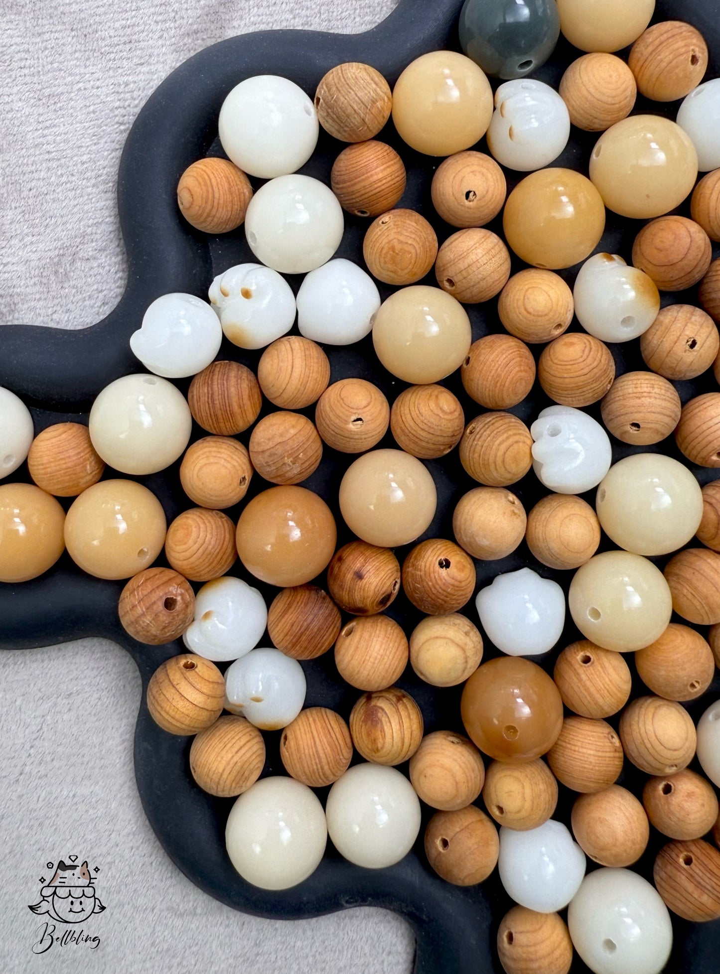 【Woody Aroma】Fragrant Wood Beads Mix