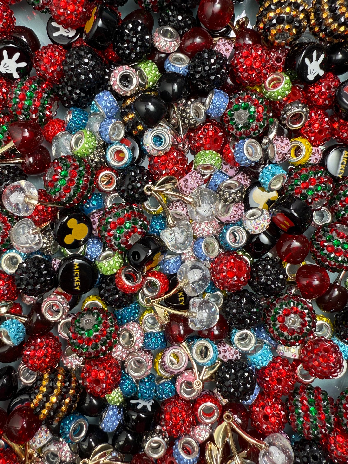 【Dazzling Galaxy】shimmering diamond sparkle acrylic beads mix, 16mm (making wreath, keychain, pens etc)