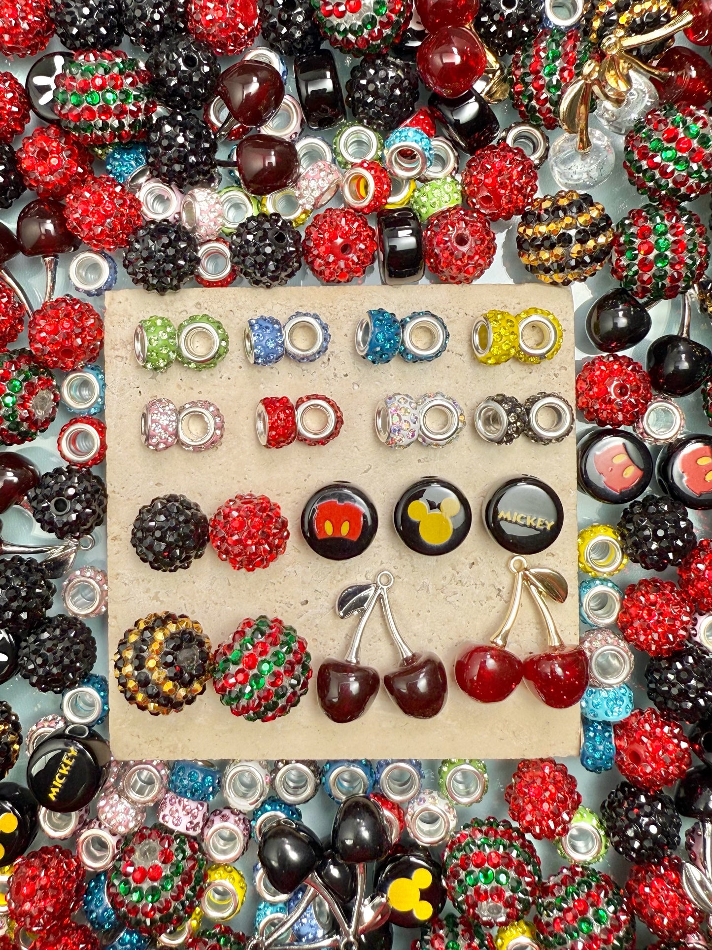 【Dazzling Galaxy】shimmering diamond sparkle acrylic beads mix, 16mm (making wreath, keychain, pens etc)