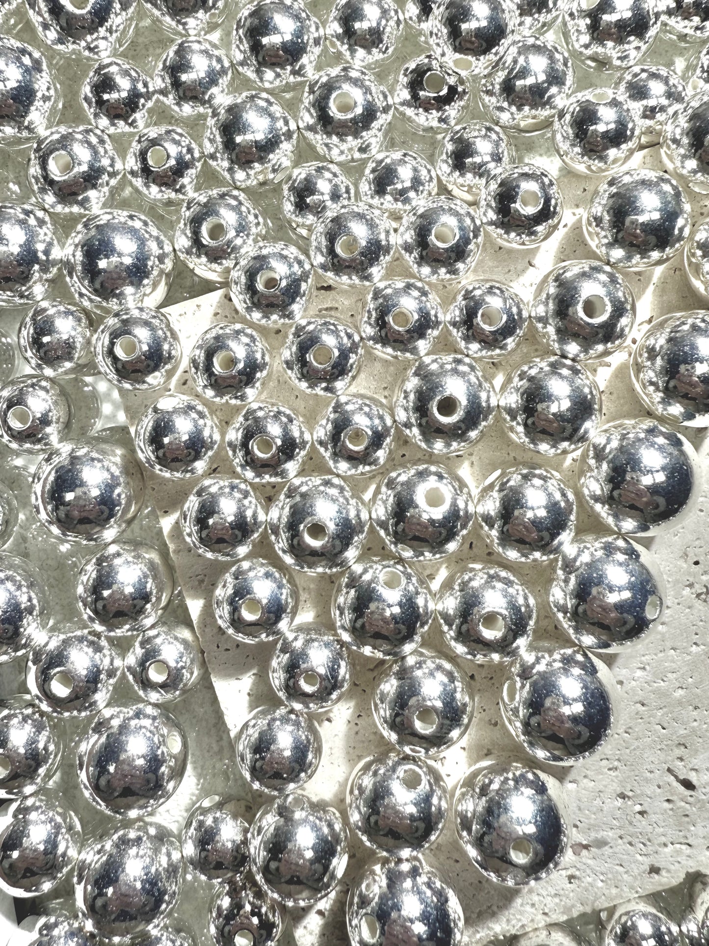 【Silver Beans】Mixed Silver bead spacers for jewelry/keychain/crafting