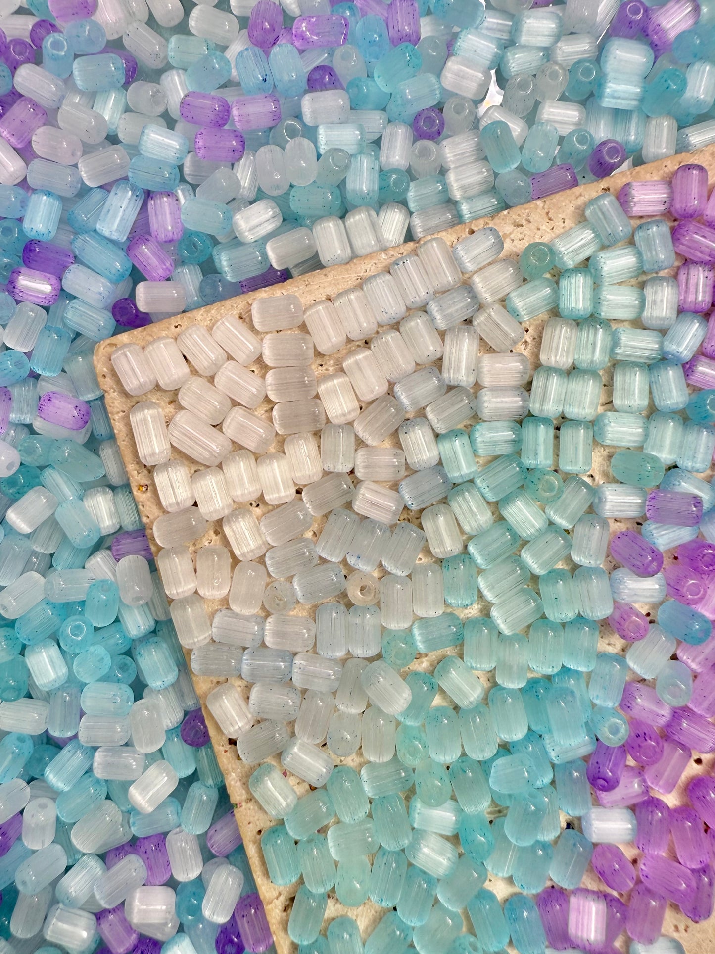 A001.NEW【Mini Cats Eye 2】special-shape glass cats-eye seed beads mix, earring, bracelet, necklace, keychain