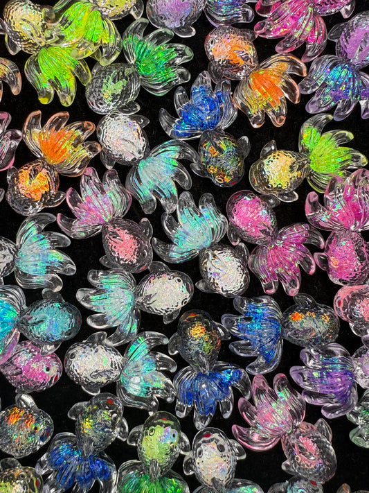 【Ocean Party】luminous turtle mermaid shell resin mix, diy, display