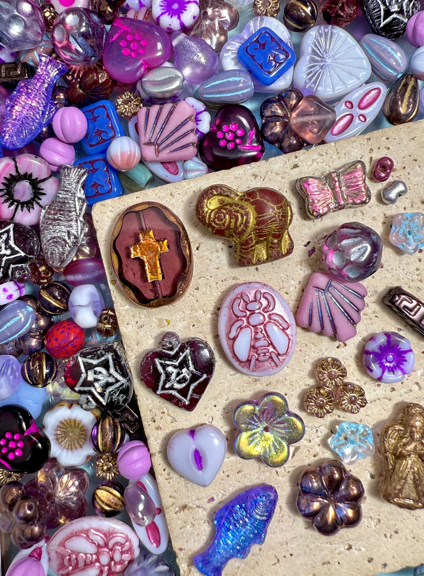 【Glass Treasure Bag】Exquisite charms with different themes, for bracelet/keychain/necklaces diy