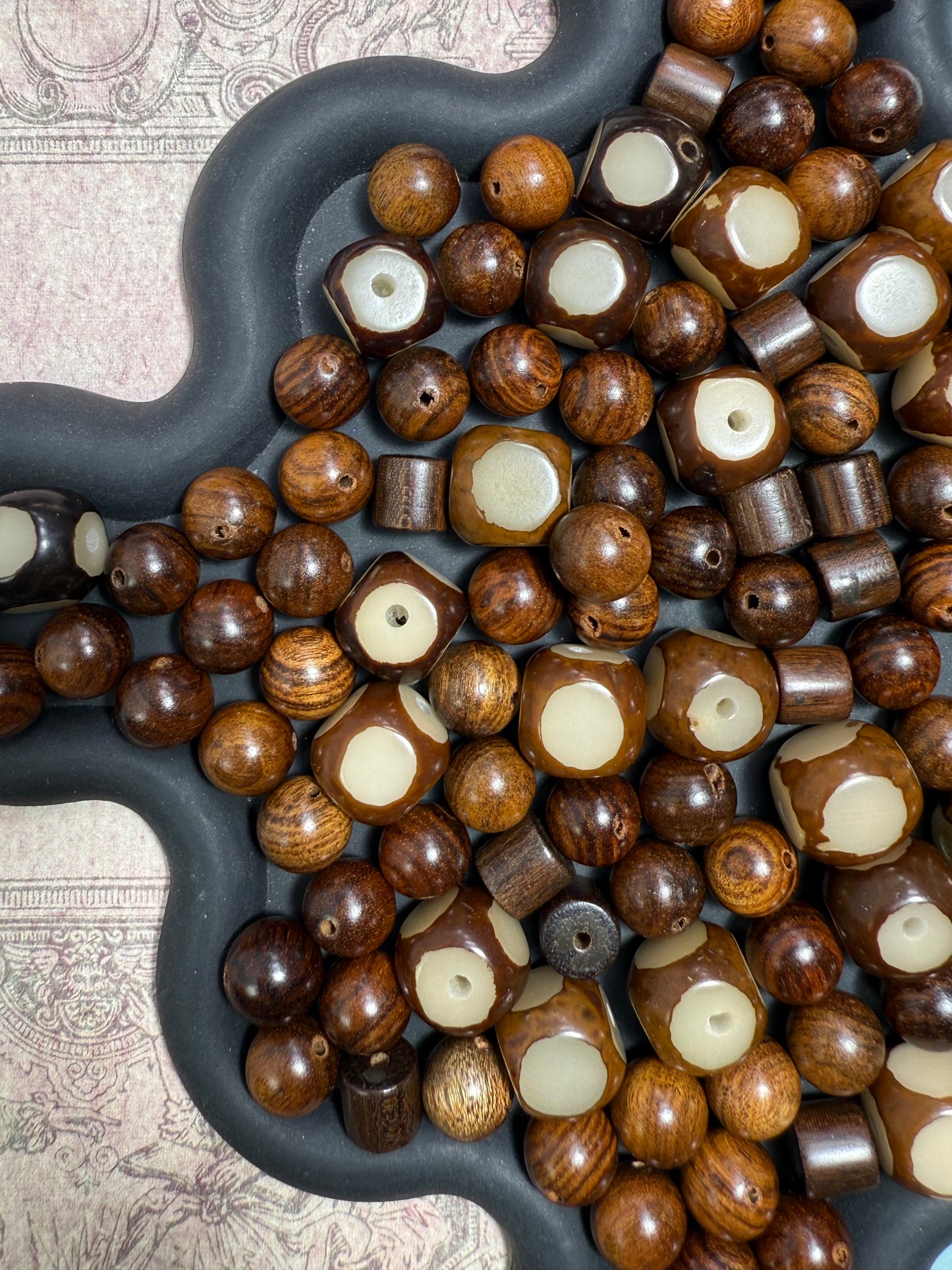 【Woody Aroma】Fragrant Wood Beads Mix