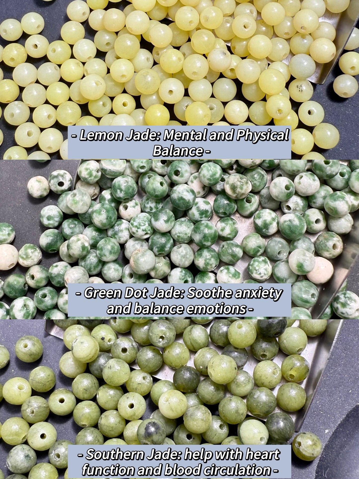 A001.NEW【Happy Crystal】4mm natural crystal and stone