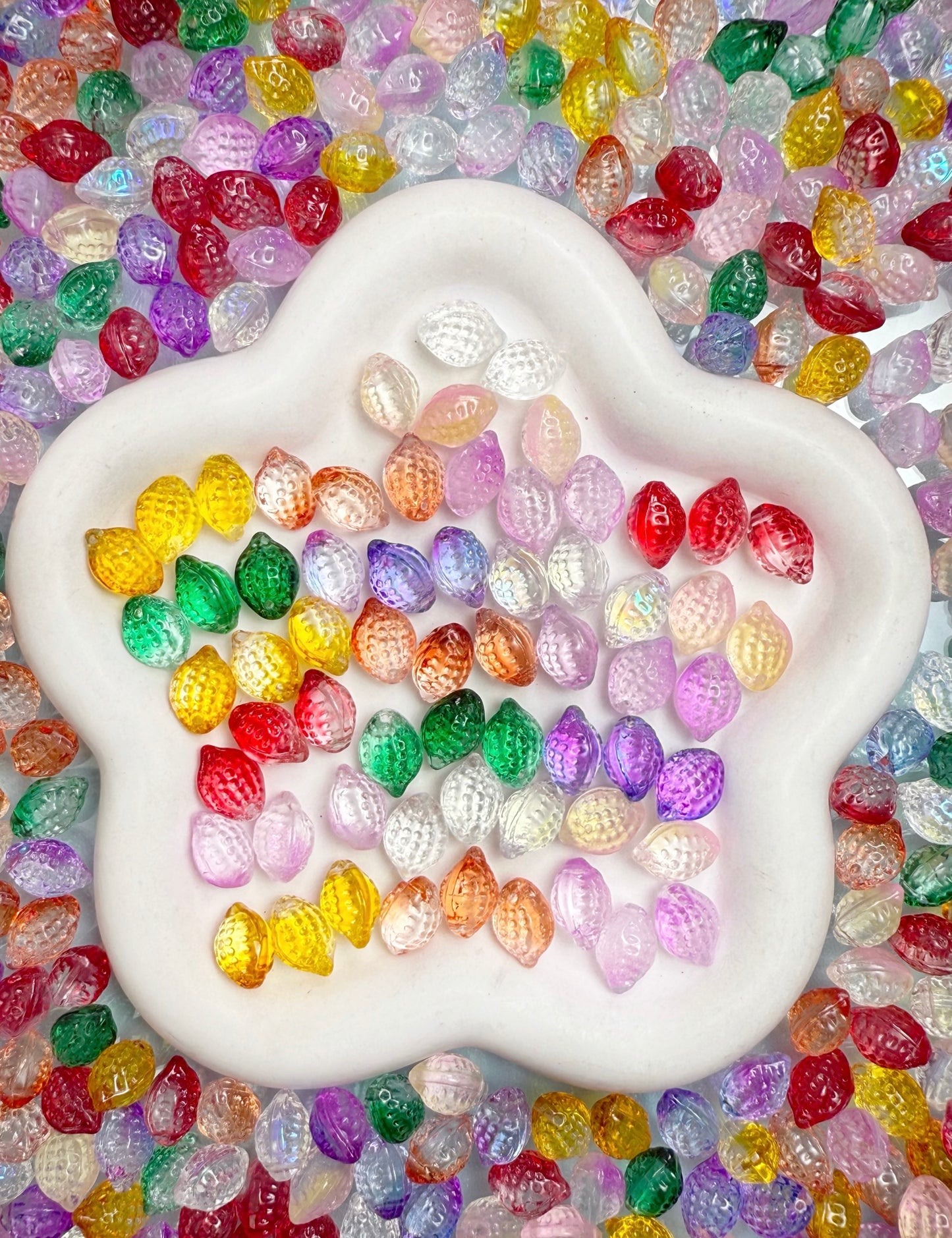 【Icy World】All-Color Mixed Exquisite glass charms, bracelet/keychain supplies