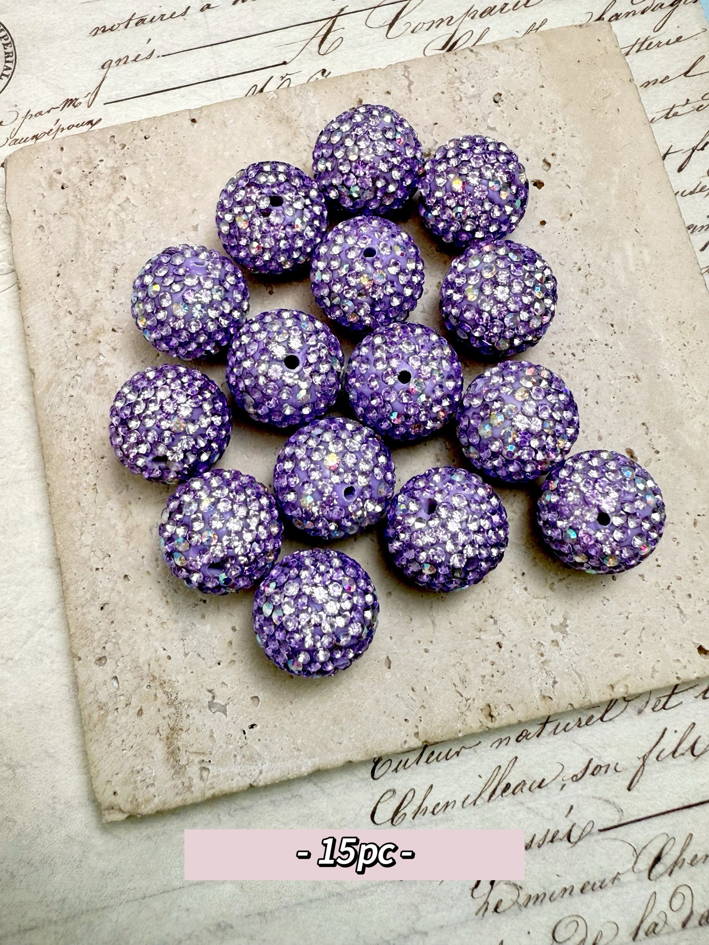 【Diamond Beads】glass rhinestone diamond beads 16mm