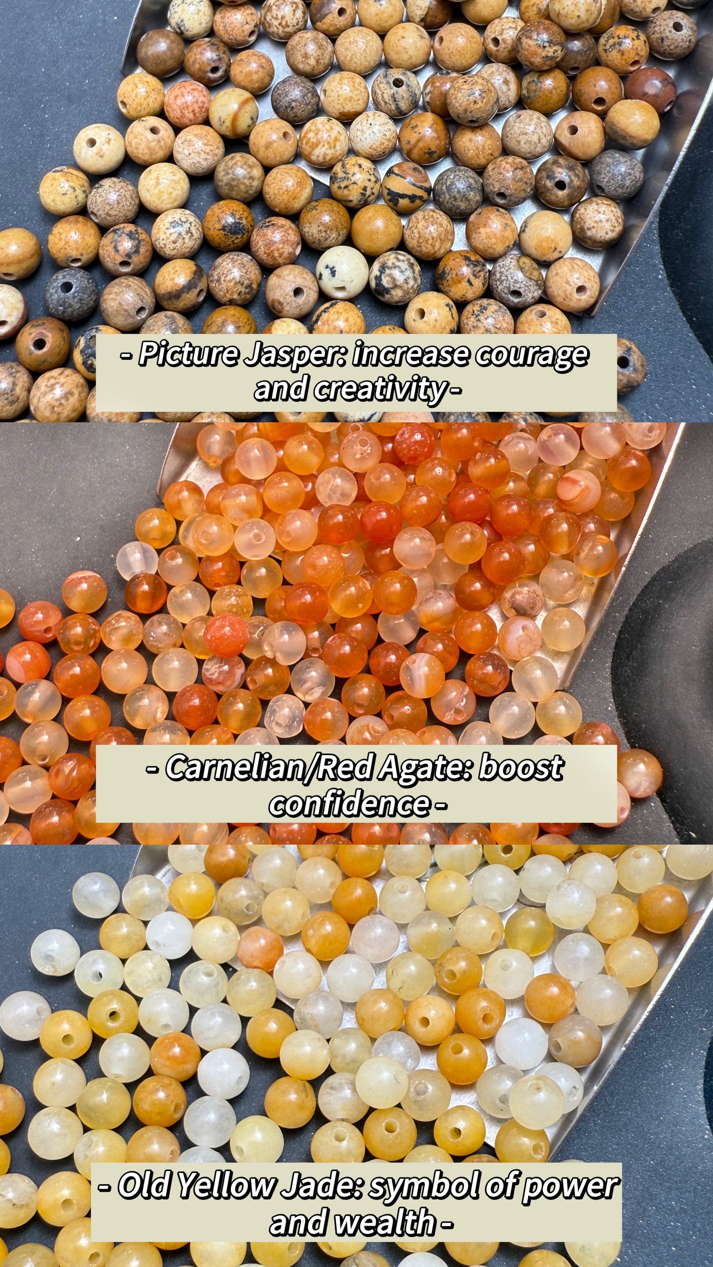 A001.NEW【Happy Crystal】4mm natural crystal and stone