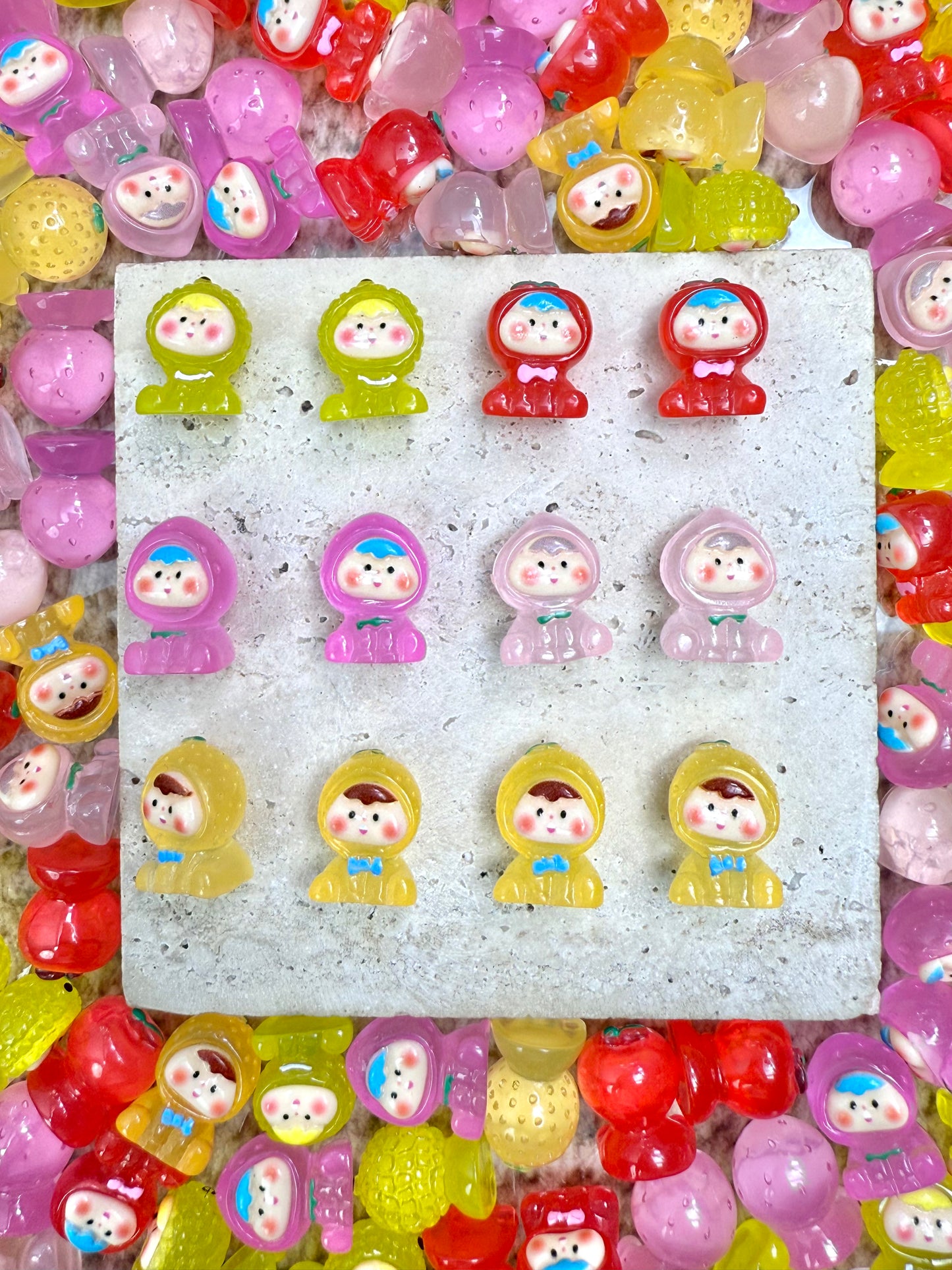 A001.NEW【Lumi Food】luminous colorful foodie resin charms