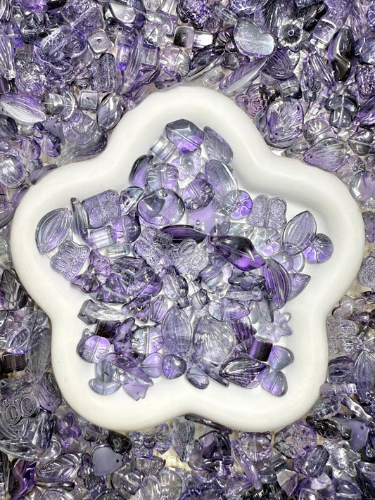 【Icy Chaos】All-Shape Mixed Exquisite glass charms, bracelet/keychain supplies