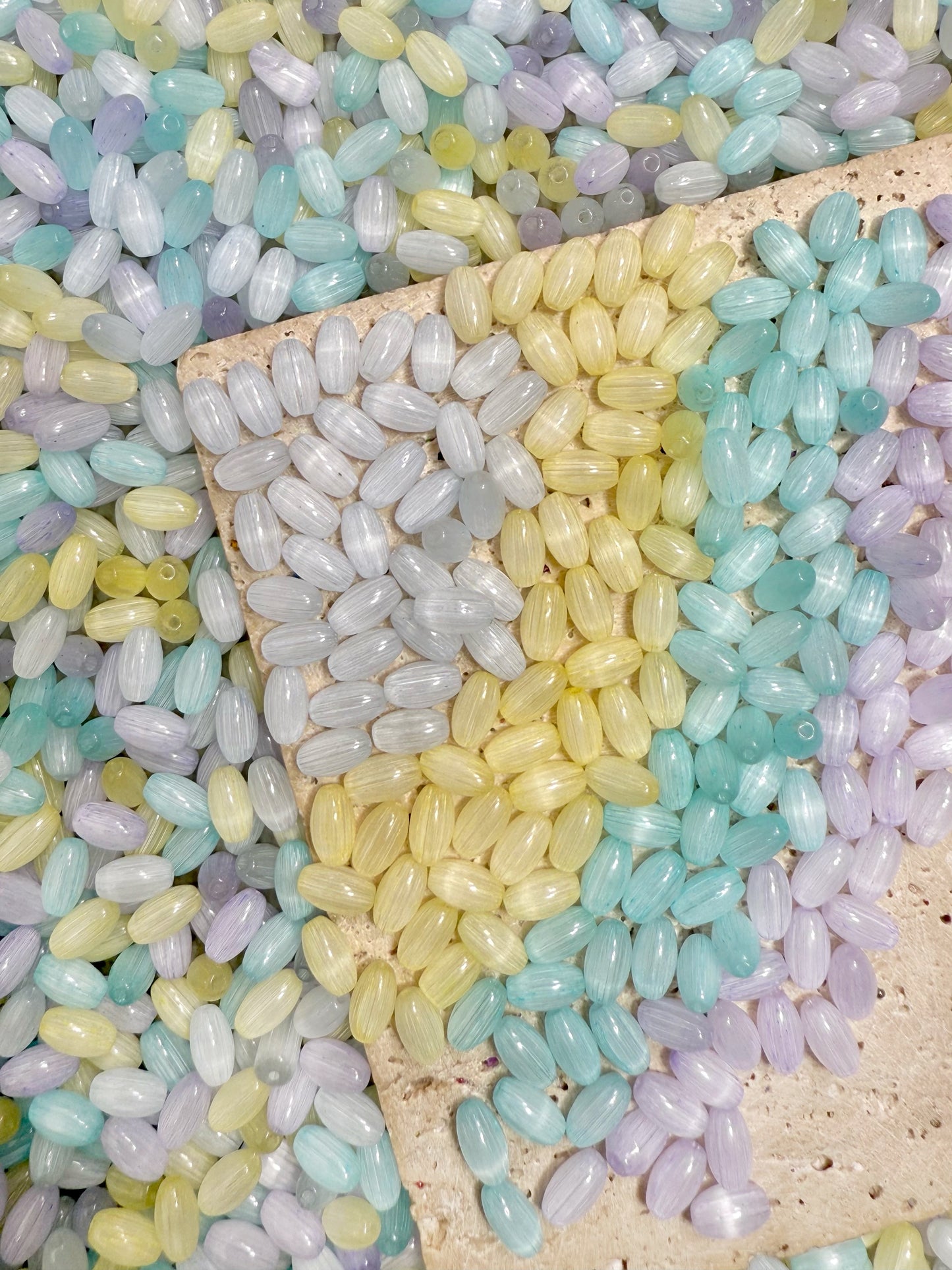 A001.NEW【Mini Cats Eye 2】special-shape glass cats-eye seed beads mix, earring, bracelet, necklace, keychain