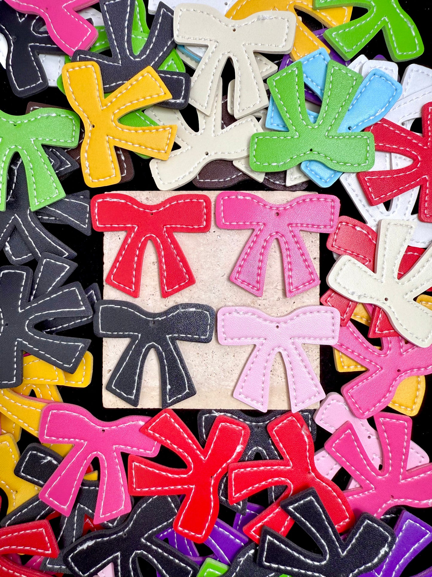 【Leather Charm】leathery charms, earring/keychain/clothes deco