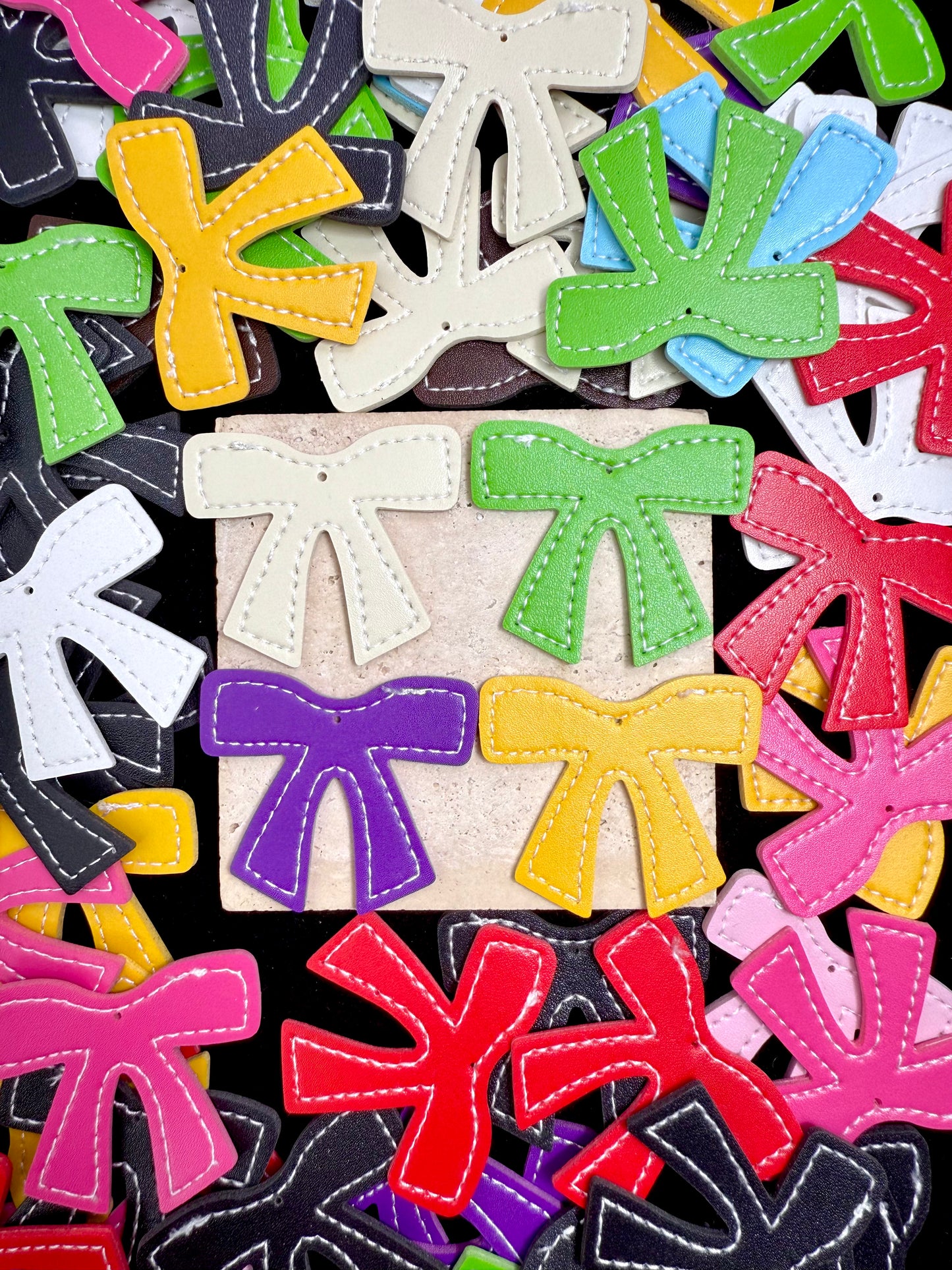 【Leather Charm】leathery charms, earring/keychain/clothes deco