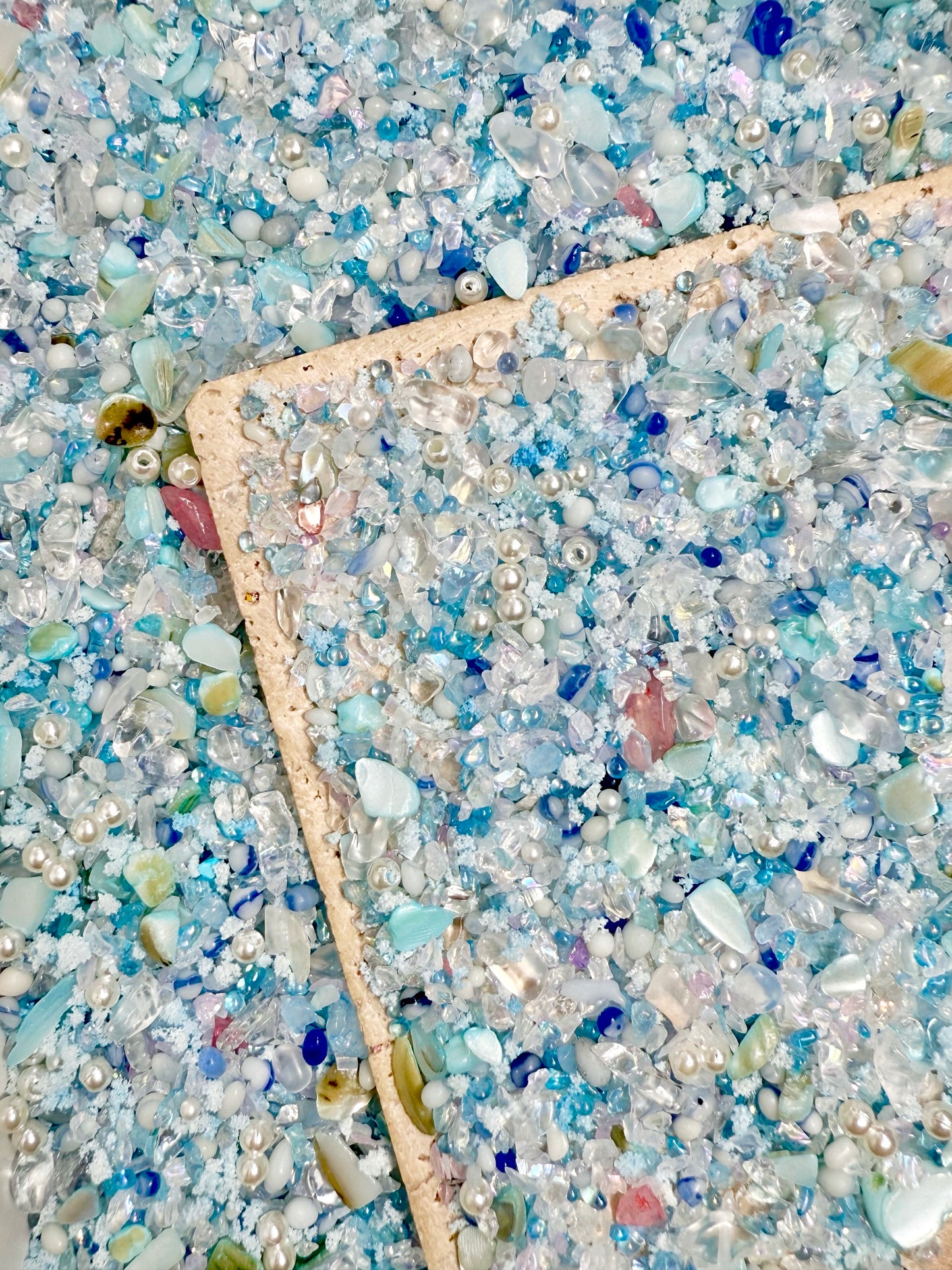 【Crystal Sandi】DIY crushed crystal/shell gravels DIY Nail materials, resin making or display