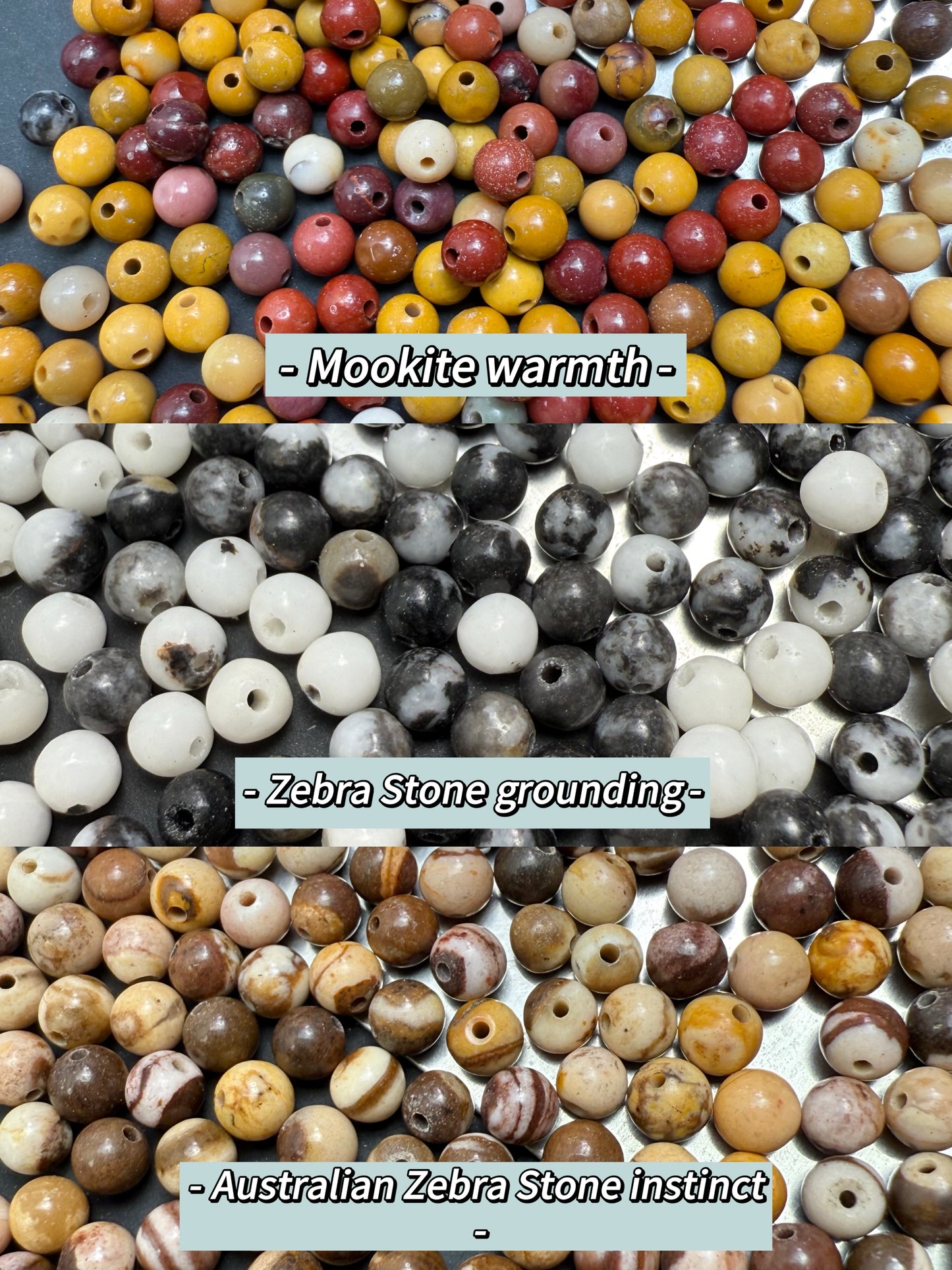 A001.NEW【Happy Crystal】4mm natural crystal and stone