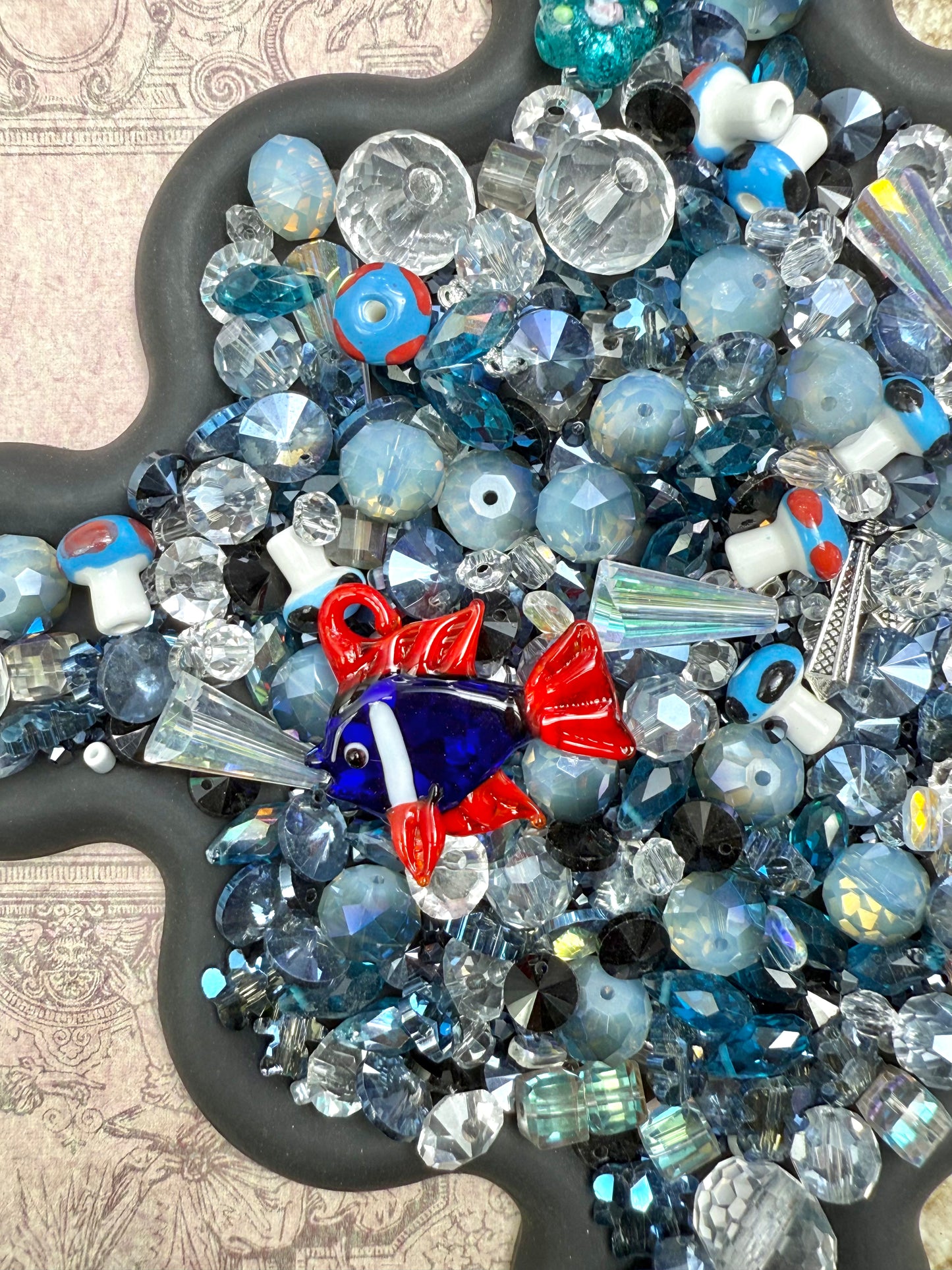 A001.NEW【Dewdrop Sparkle】8*10 mm dewdrop glass beads