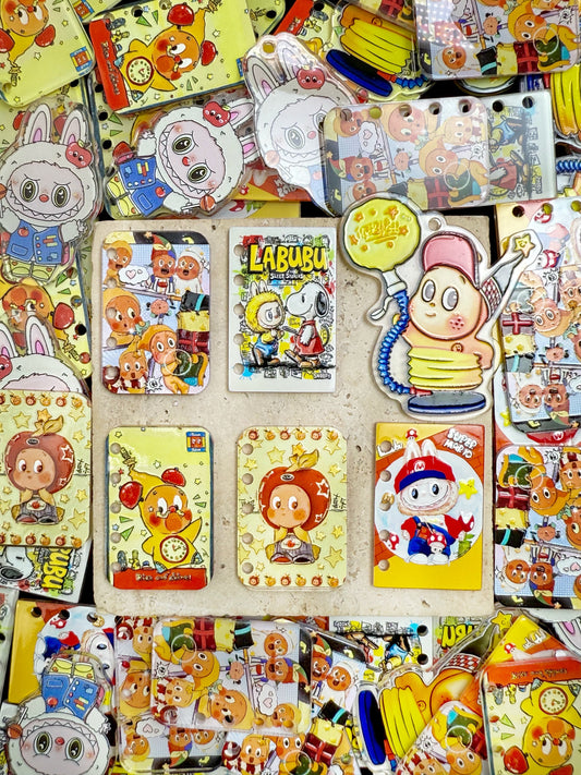 【Animal Friends】Drilled embossing acrylics, earrings/keychains