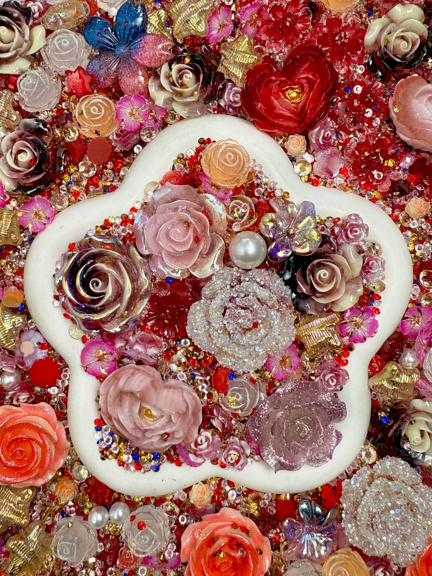 【Blooming Garden】Luminous flowers and rhinestone mixes, display/junk journal/phonecase craftings