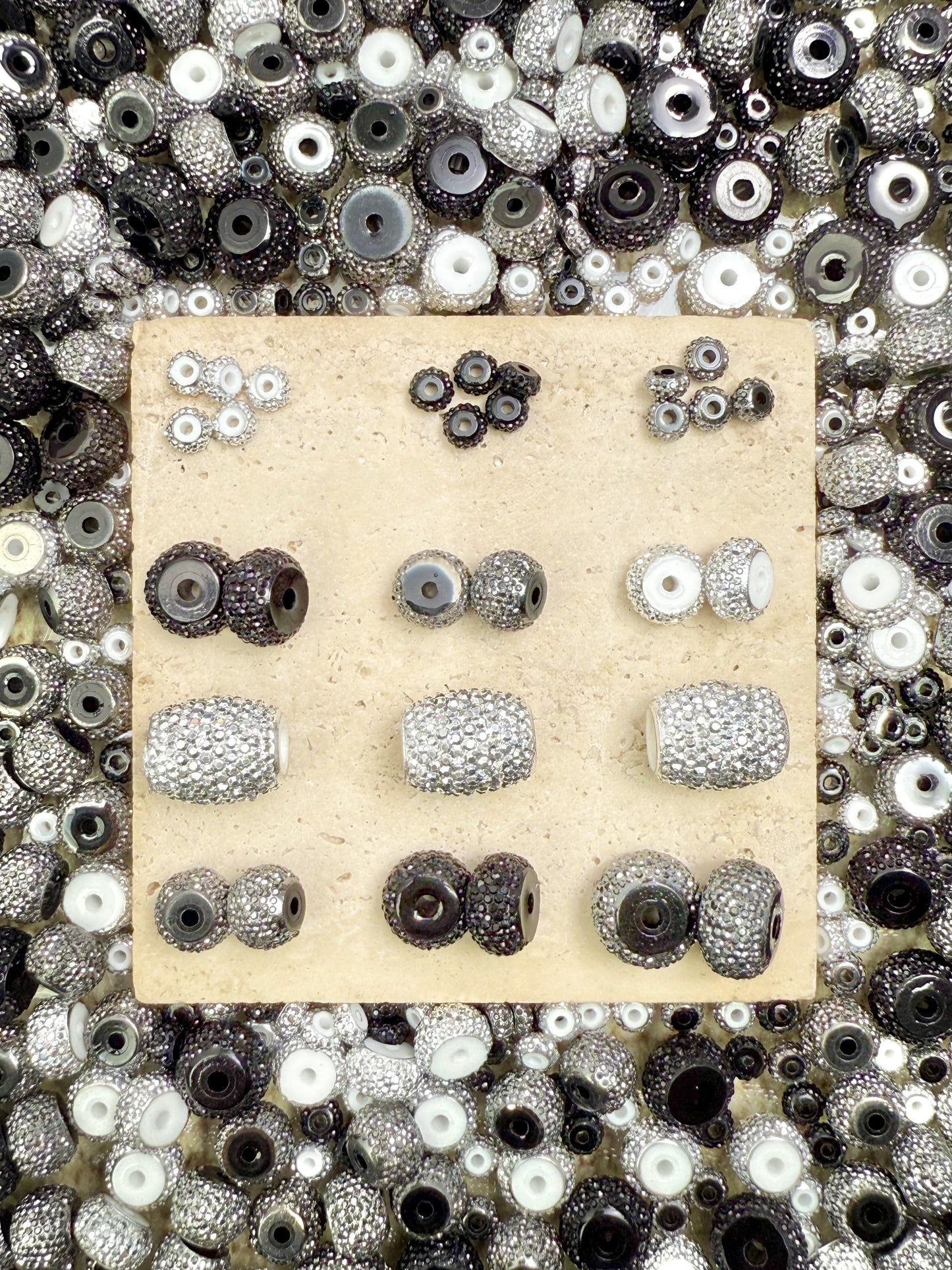 【Diamond Candy】Perles de roue en résine recouvertes de strass de 12 mm, pour stylos/bracelets/porte-clés