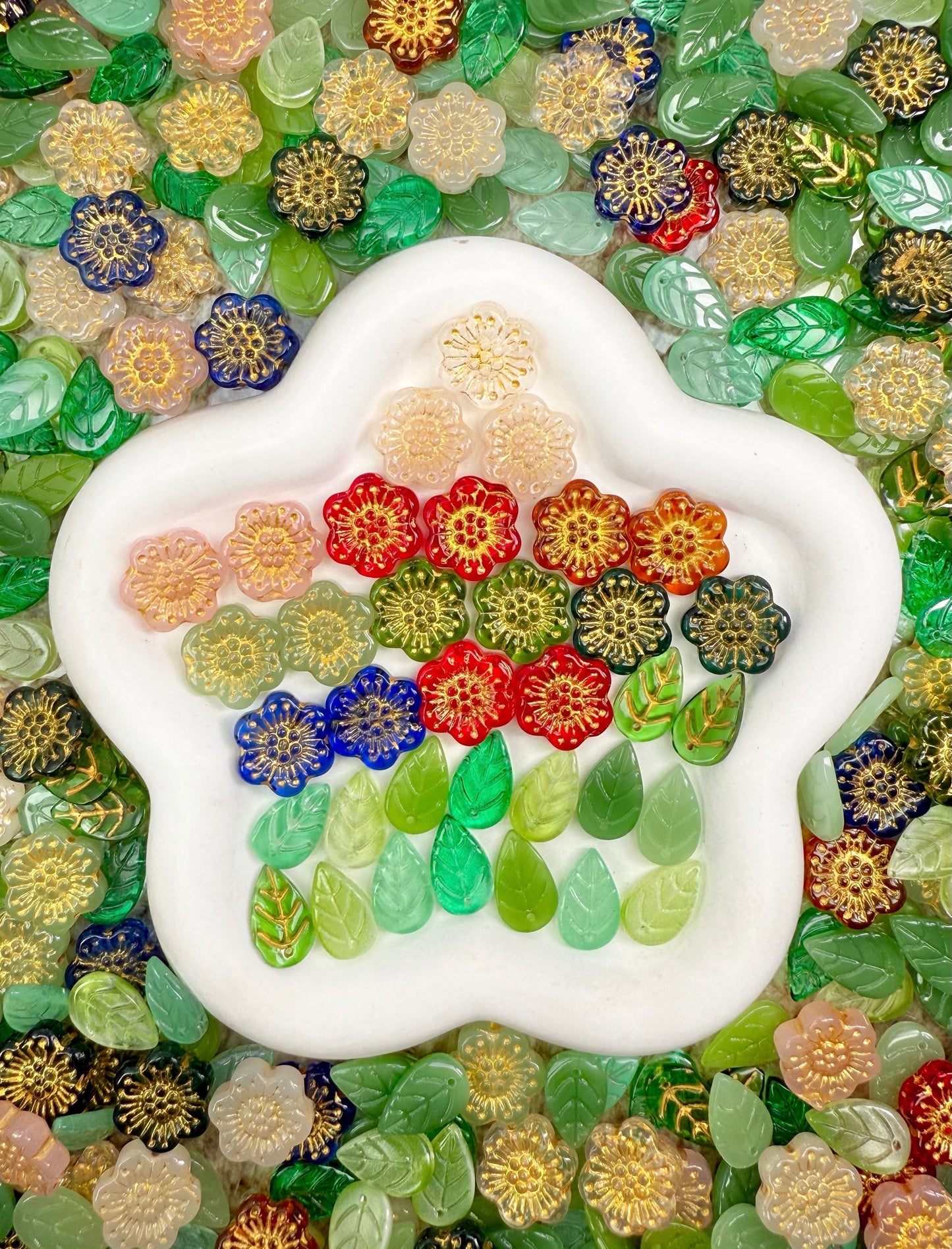 【Icy World】All-Color Mixed Exquisite glass charms, bracelet/keychain supplies