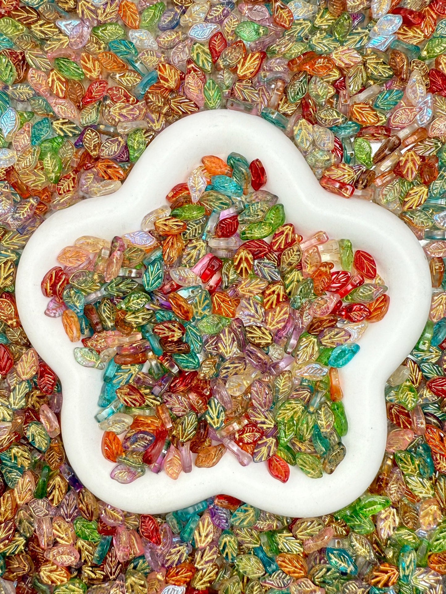 【Icy House】Mini breloques en verre exquises de toutes les couleurs mélangées, fournitures pour bracelets/porte-clés