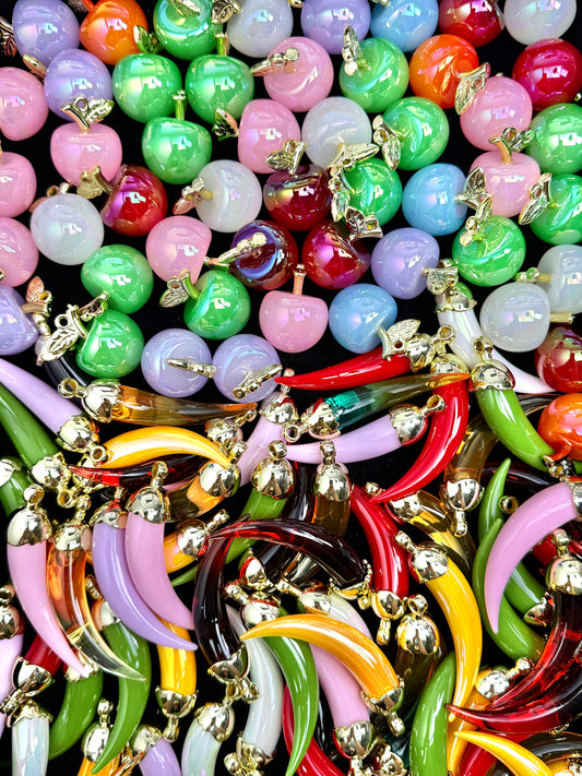 【Glittery Cherry】Fancy Glittery cherry charms