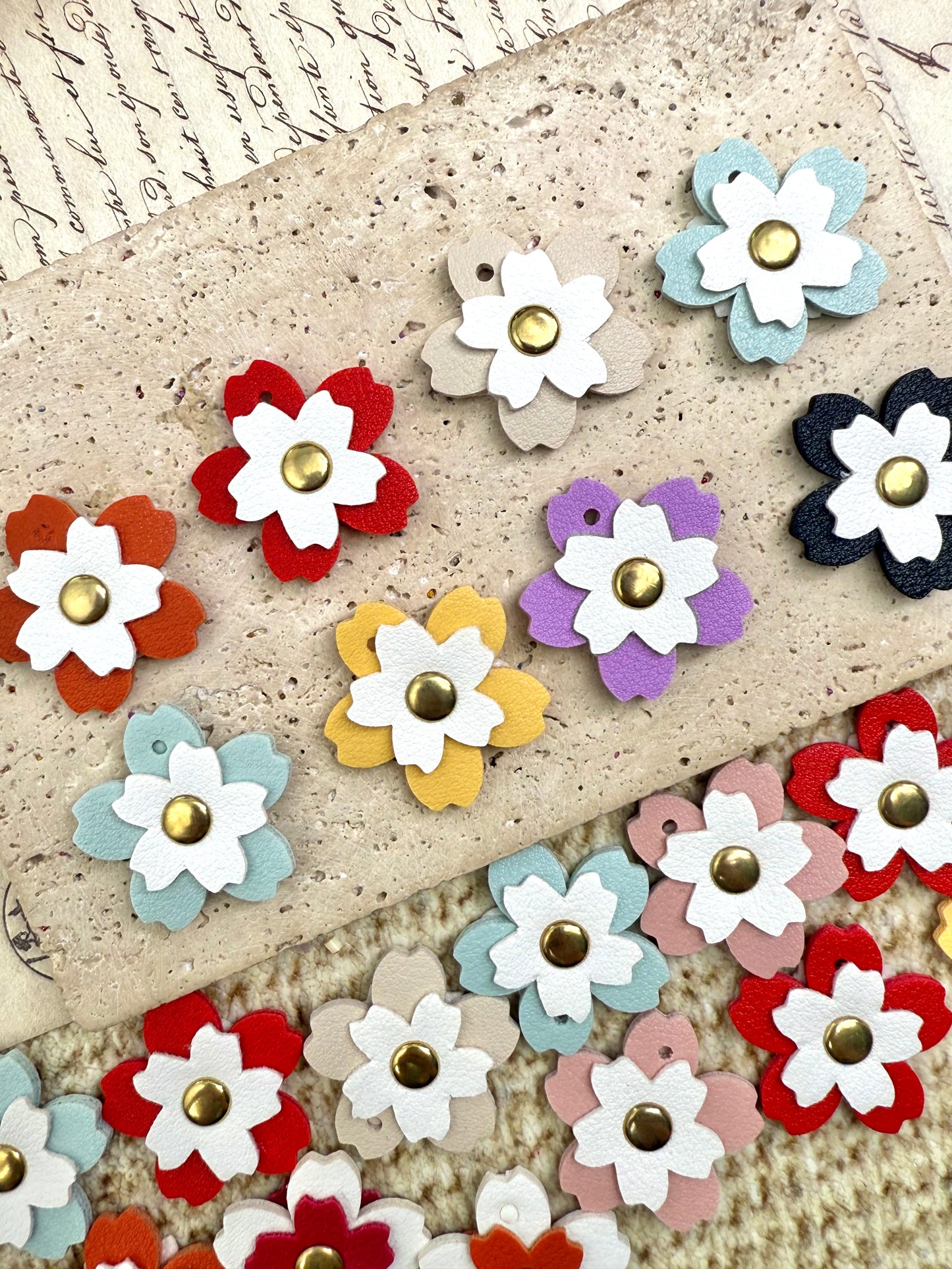 【Leather Charm】leathery charms, earring/keychain/clothes deco