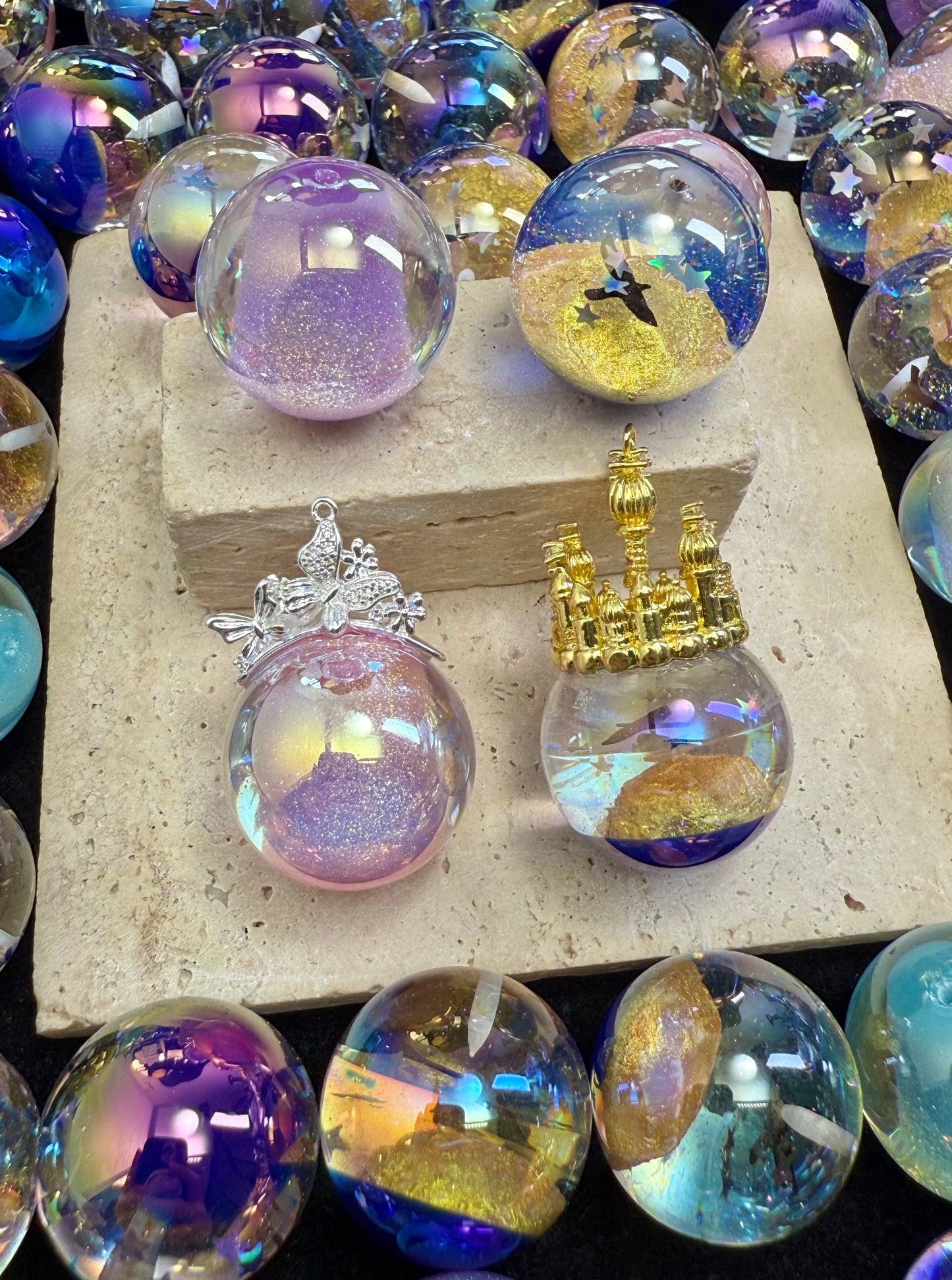 【Glittery Castle】Fancy Glittery acrylics beads