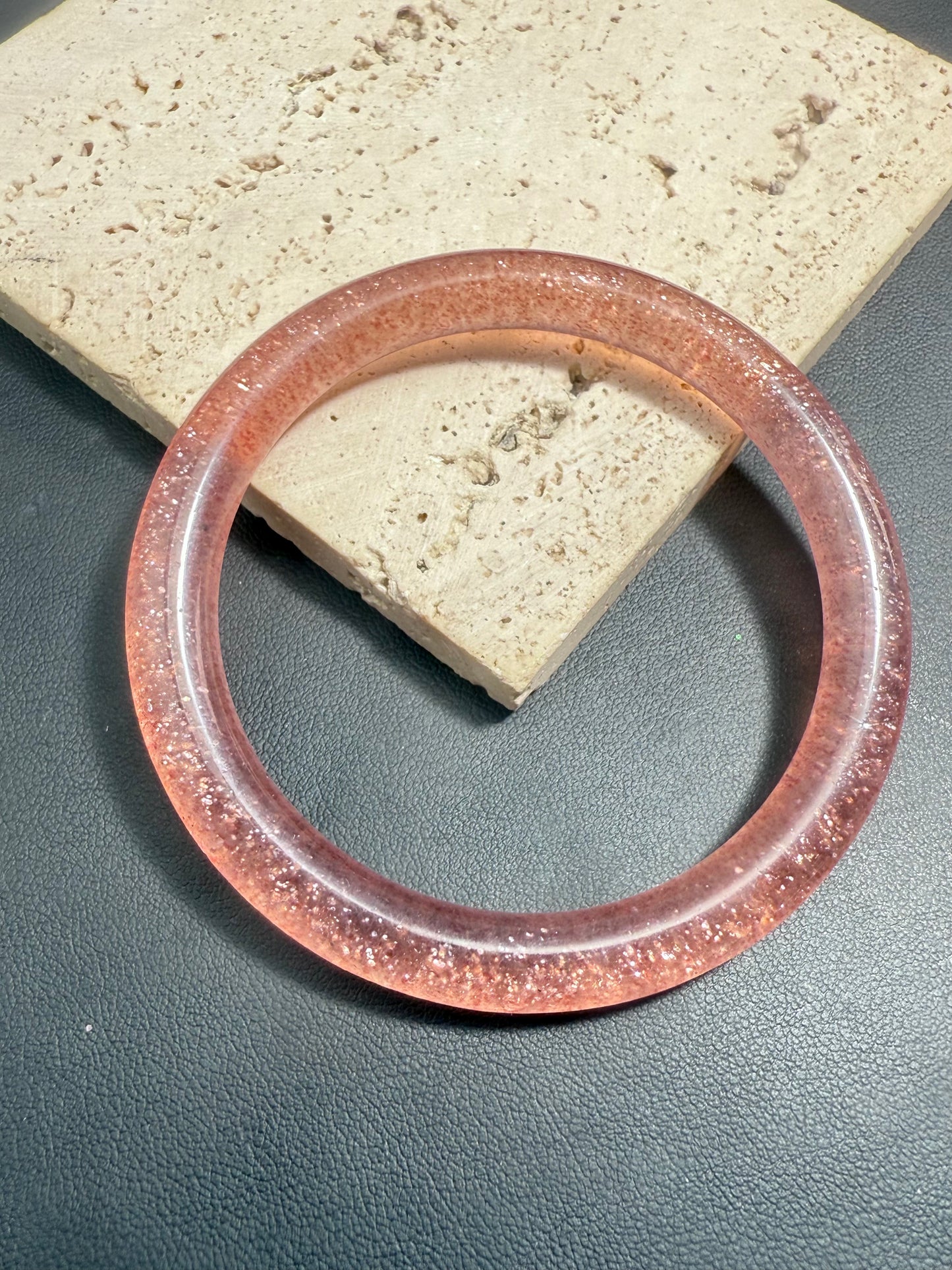 【Luxury Bangle】fancy luxury strawberry quartz bangles