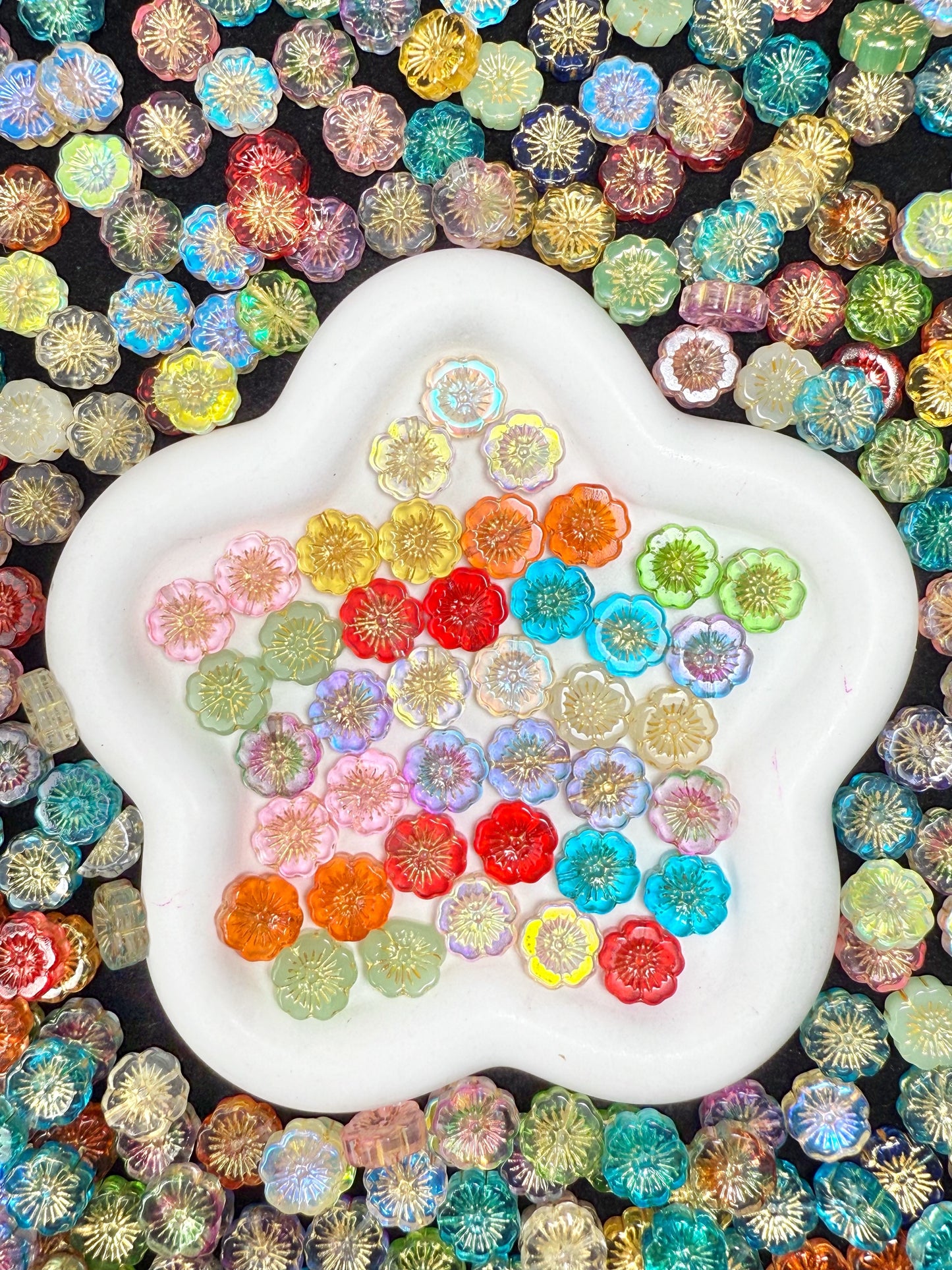【Icy World】All-Color Mixed Exquisite glass charms, bracelet/keychain supplies
