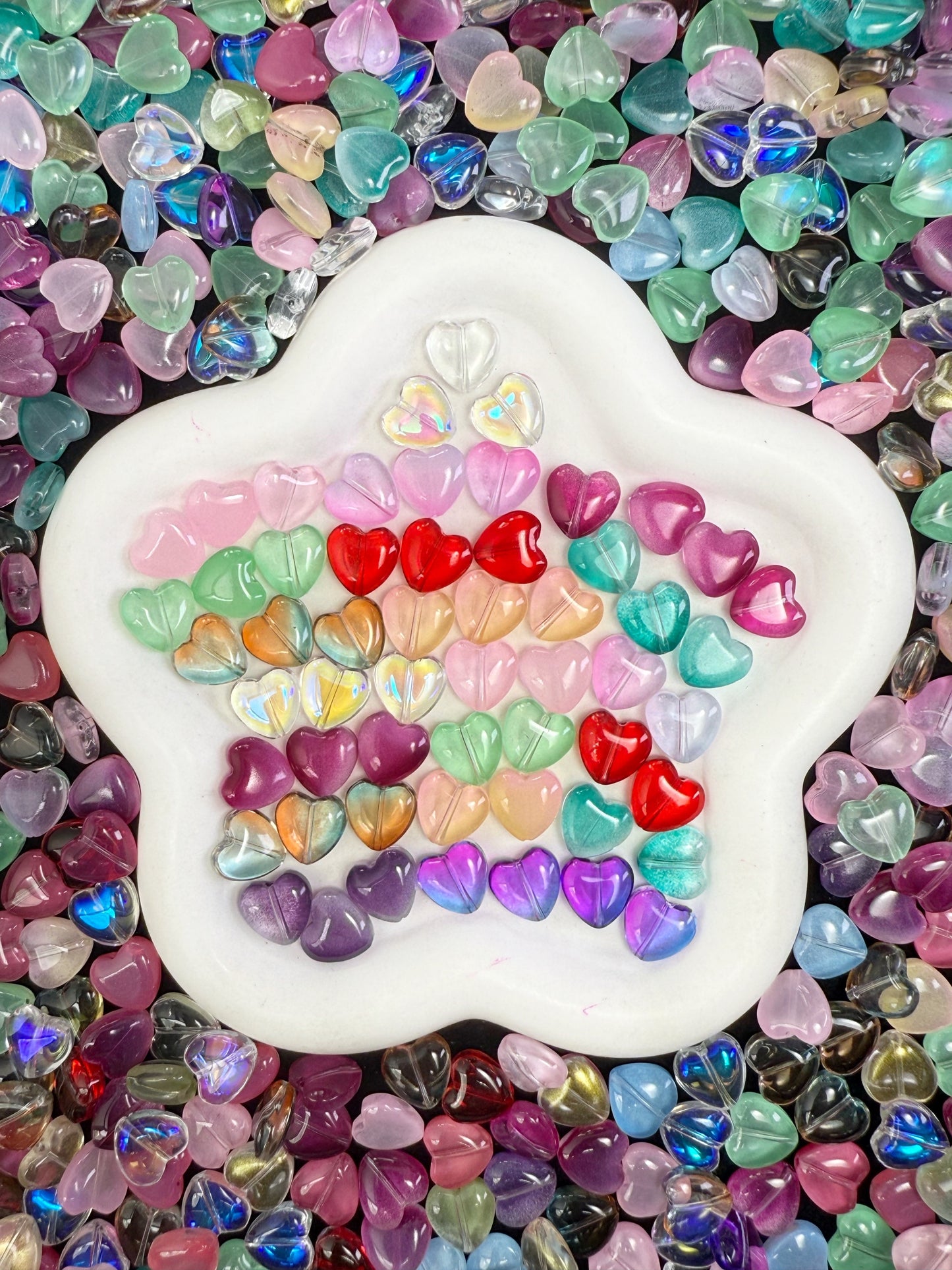 【Icy World】All-Color Mixed Exquisite glass charms, bracelet/keychain supplies