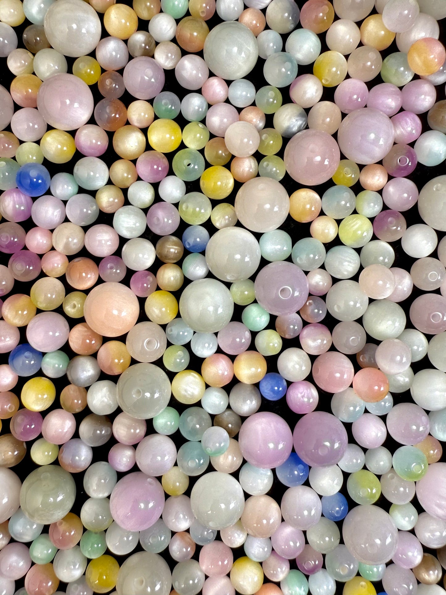 【Voie Lactée】Mélange de perles acryliques galaxie extra-brillantes, 16 mm (fabrication de couronnes, porte-clés, stylos, etc.)