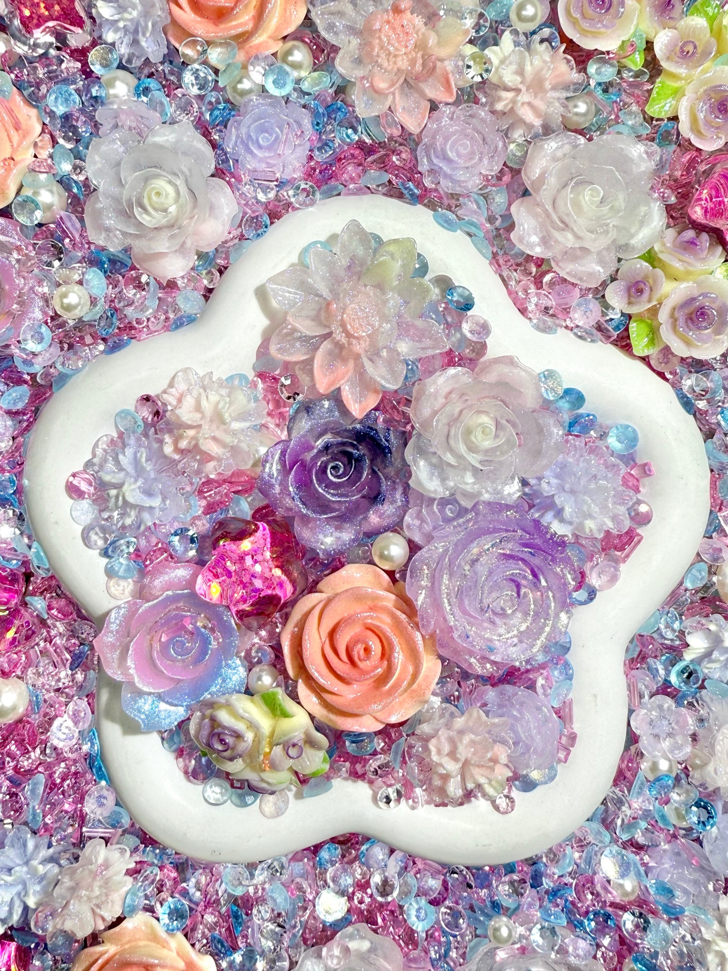 【Blooming Garden】Luminous flowers and rhinestone mixes, display/junk journal/phonecase craftings
