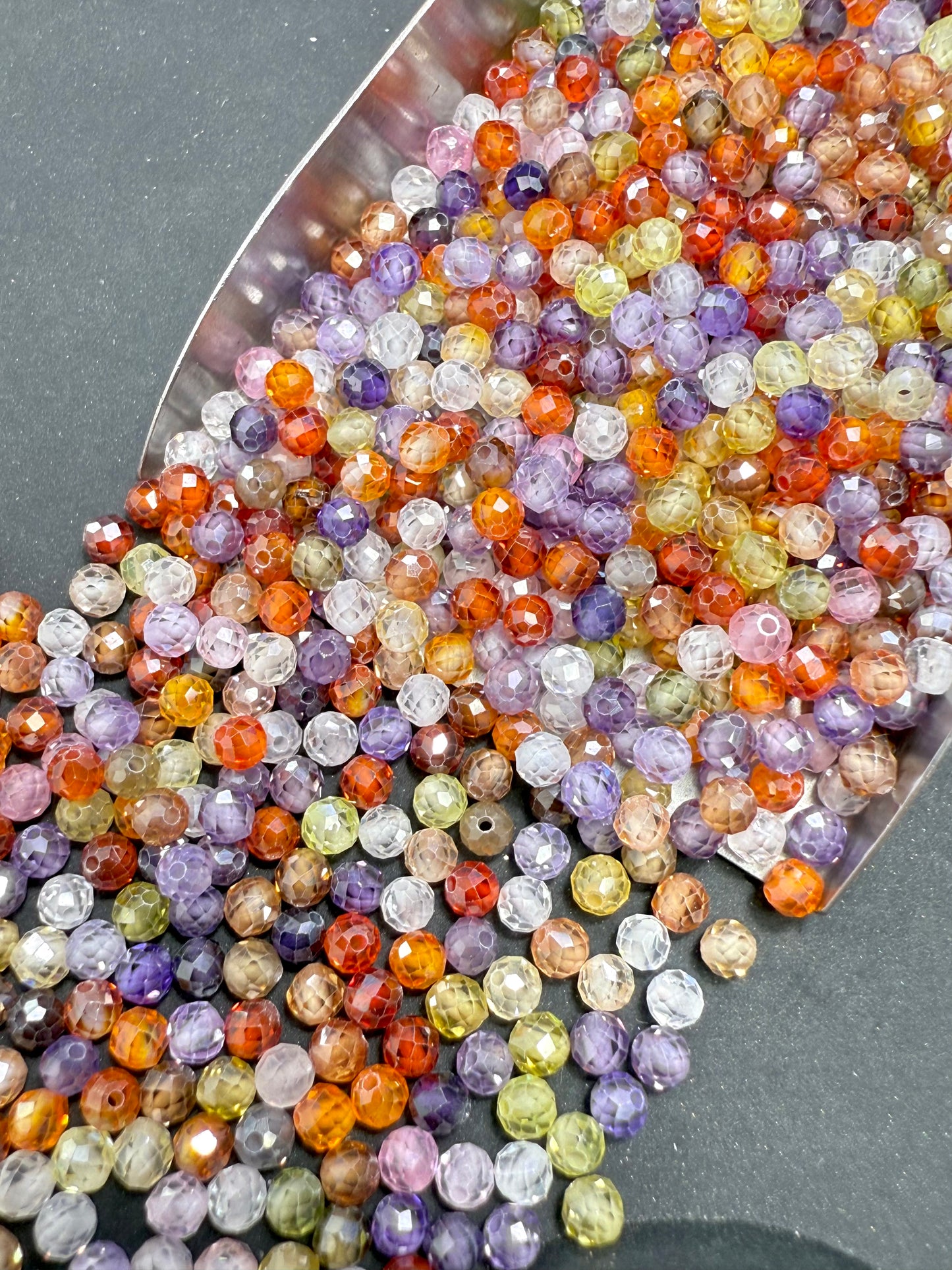 【Fancy Gem】fancy faceted cubic zirconia beads