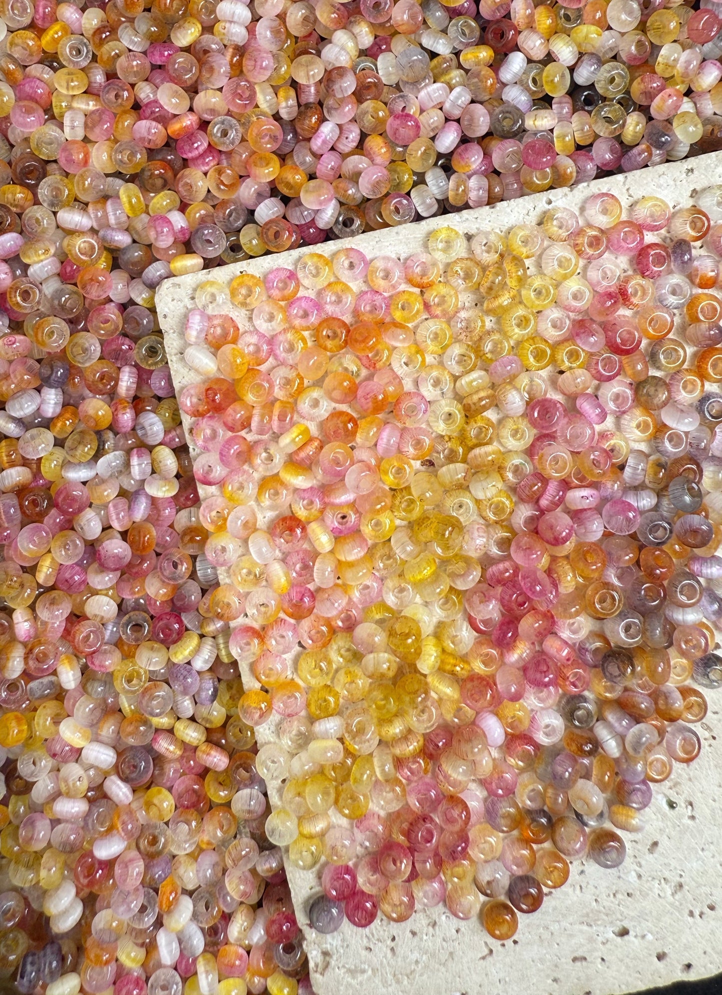 A001.NEW【Mini Cats Eye 2】special-shape glass cats-eye seed beads mix, earring, bracelet, necklace, keychain