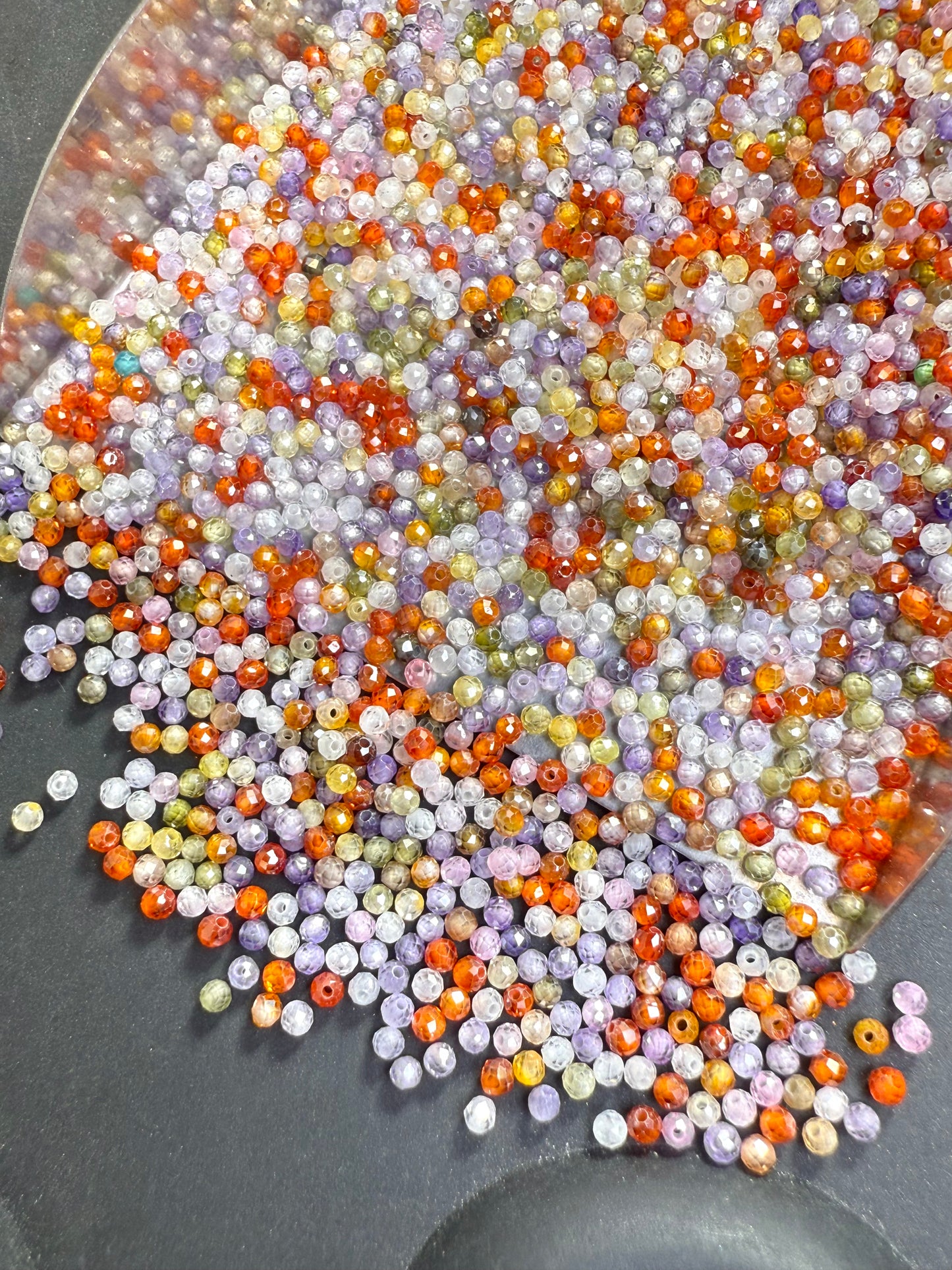 【Fancy Gem】fancy faceted cubic zirconia beads