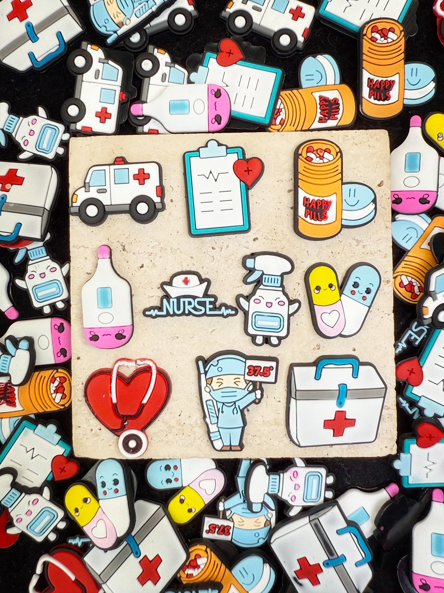 【Whose Crocs】PVC cute patterns, for crocs/hairpin/fridge magnets decoration