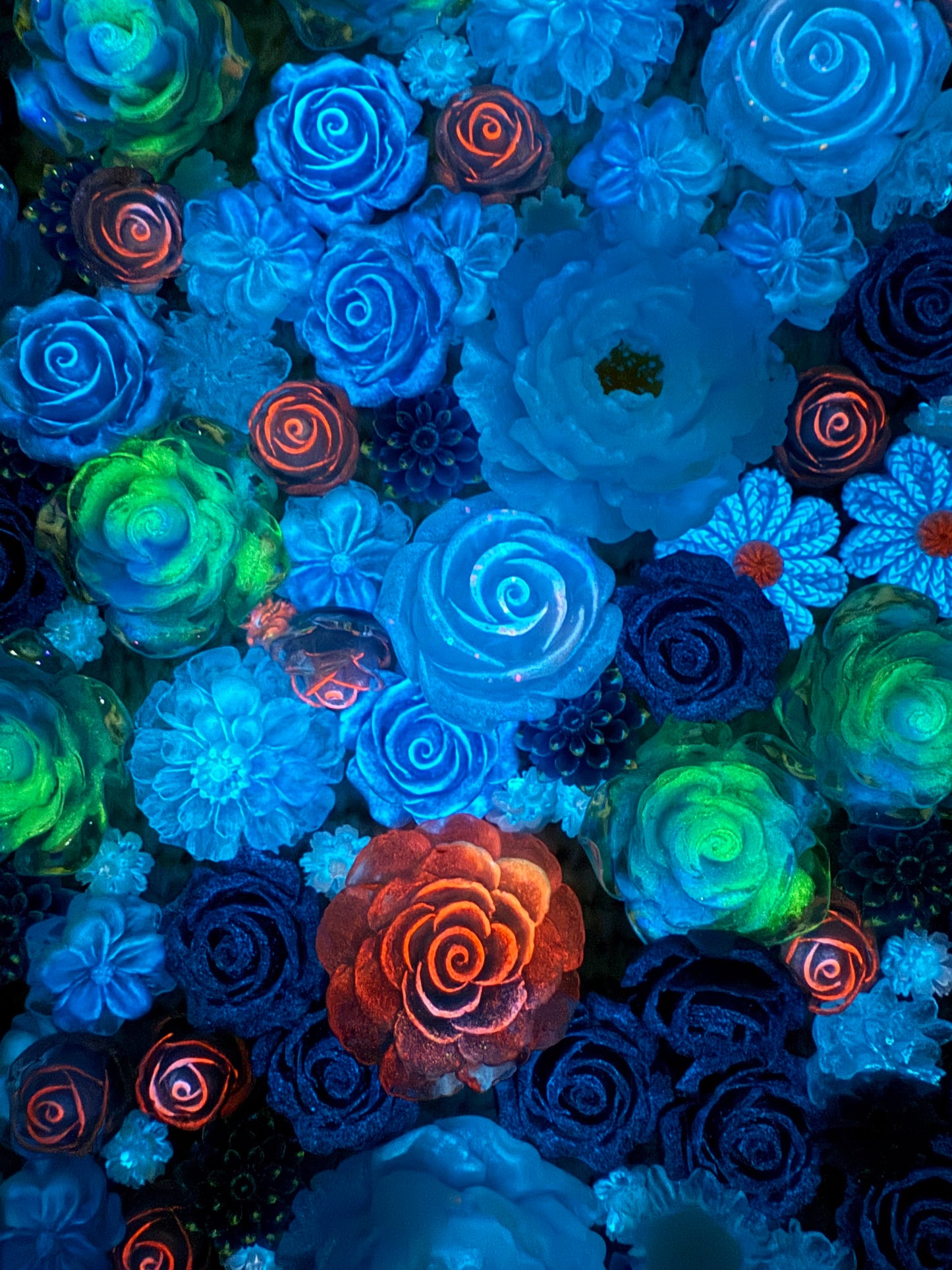 【Blooming Garden】Luminous flowers and rhinestone mixes, display/junk journal/phonecase craftings