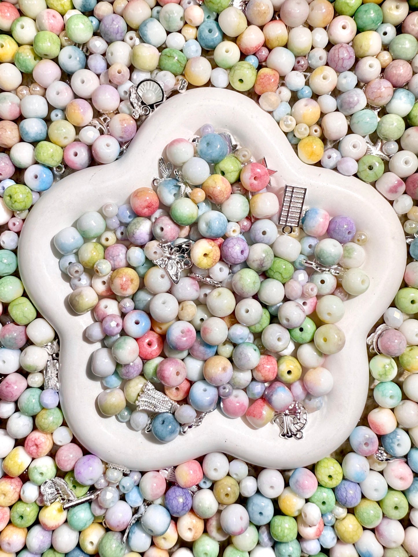 【BEADS PARTY 1】20% OFF Dainty Dreamy 8mm-10mm glass beads, all colors and themes