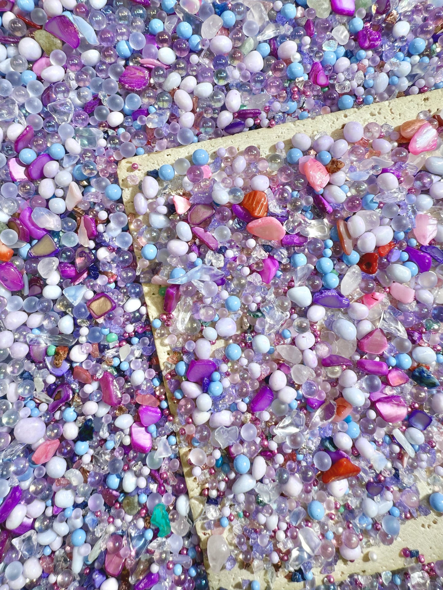 【Crystal Sandi】DIY crushed crystal/shell gravels DIY Nail materials, resin making or display