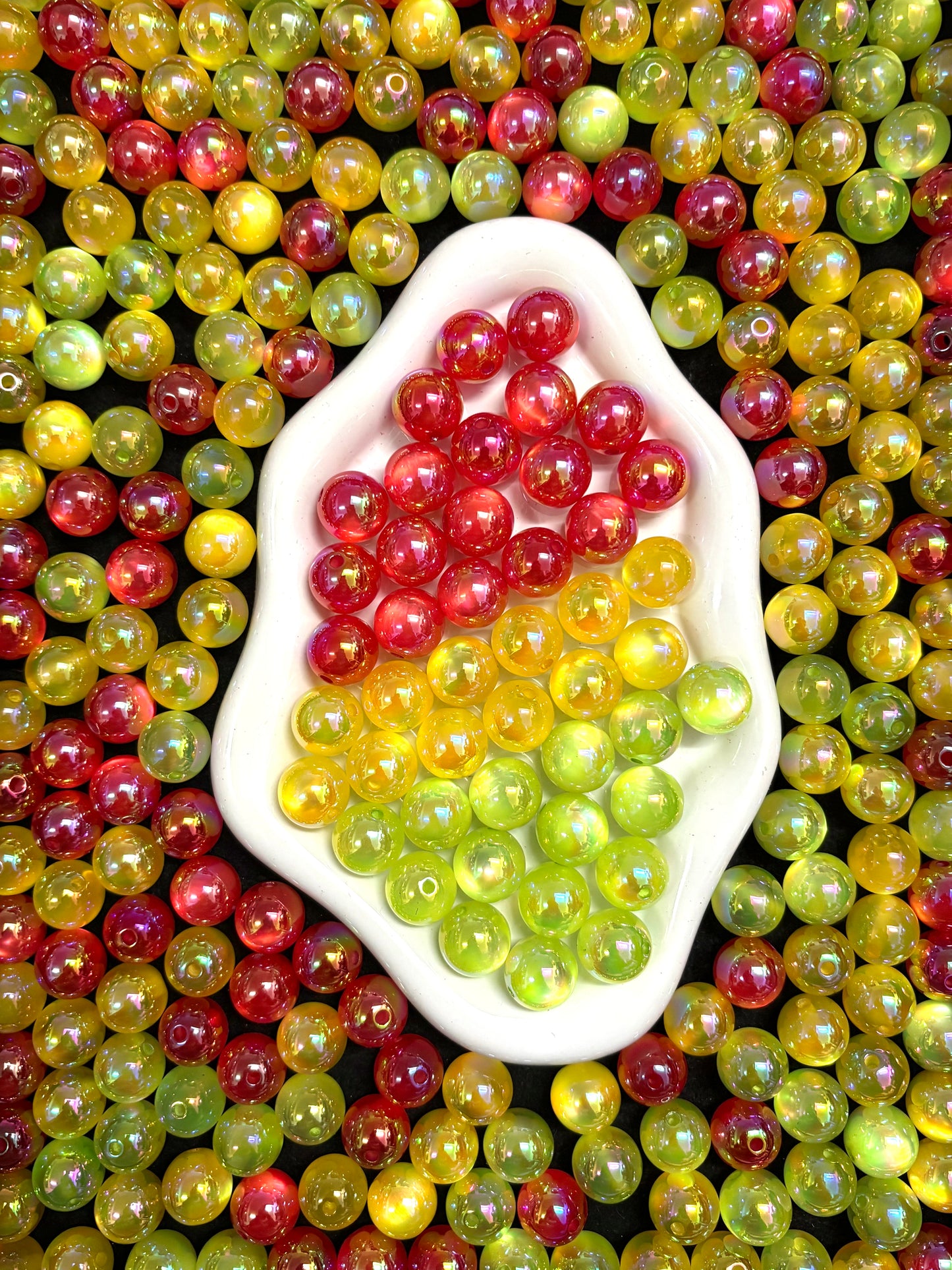 A001.NEW【Kittens' Gaze】incredible shine acrylics catseye beads mix, 16mm (making wreath, keychain, pens etc)