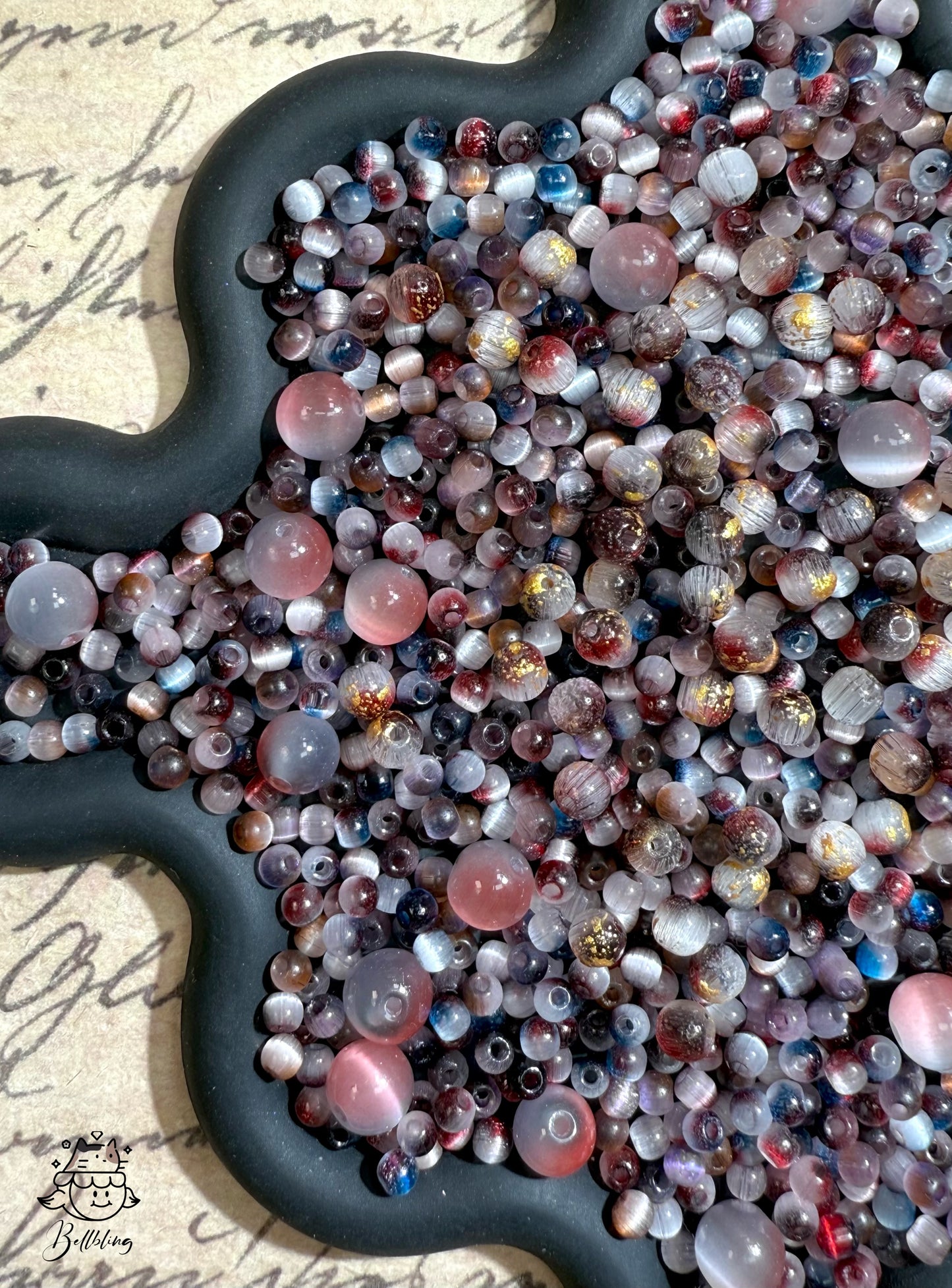 【Mini Cat's Eye 1】4mm glass cats-eye round seed beads mix, earring, bracelet, necklace, keychain